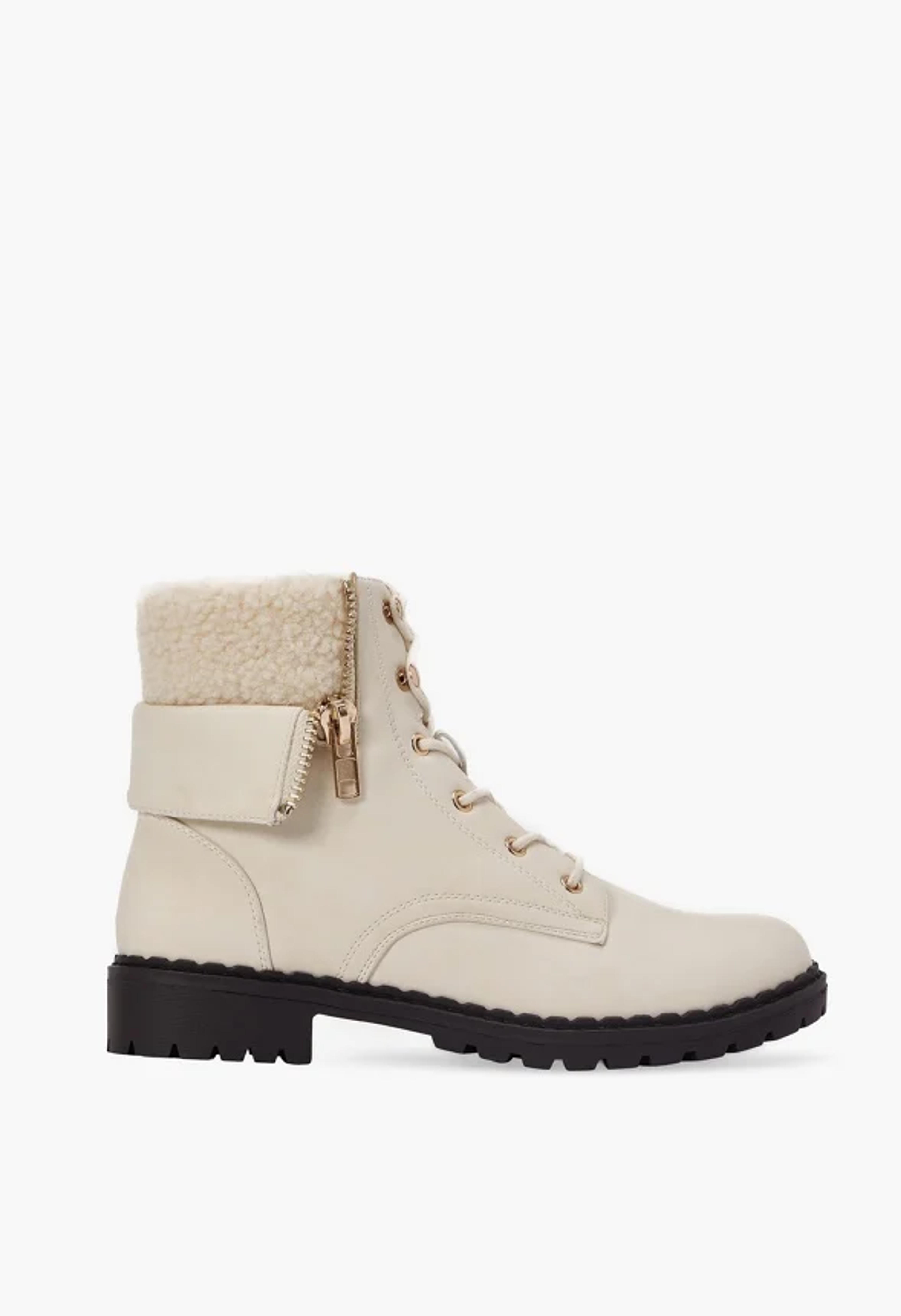 Illona Combat Boot in Bone - Get great deals at JustFab