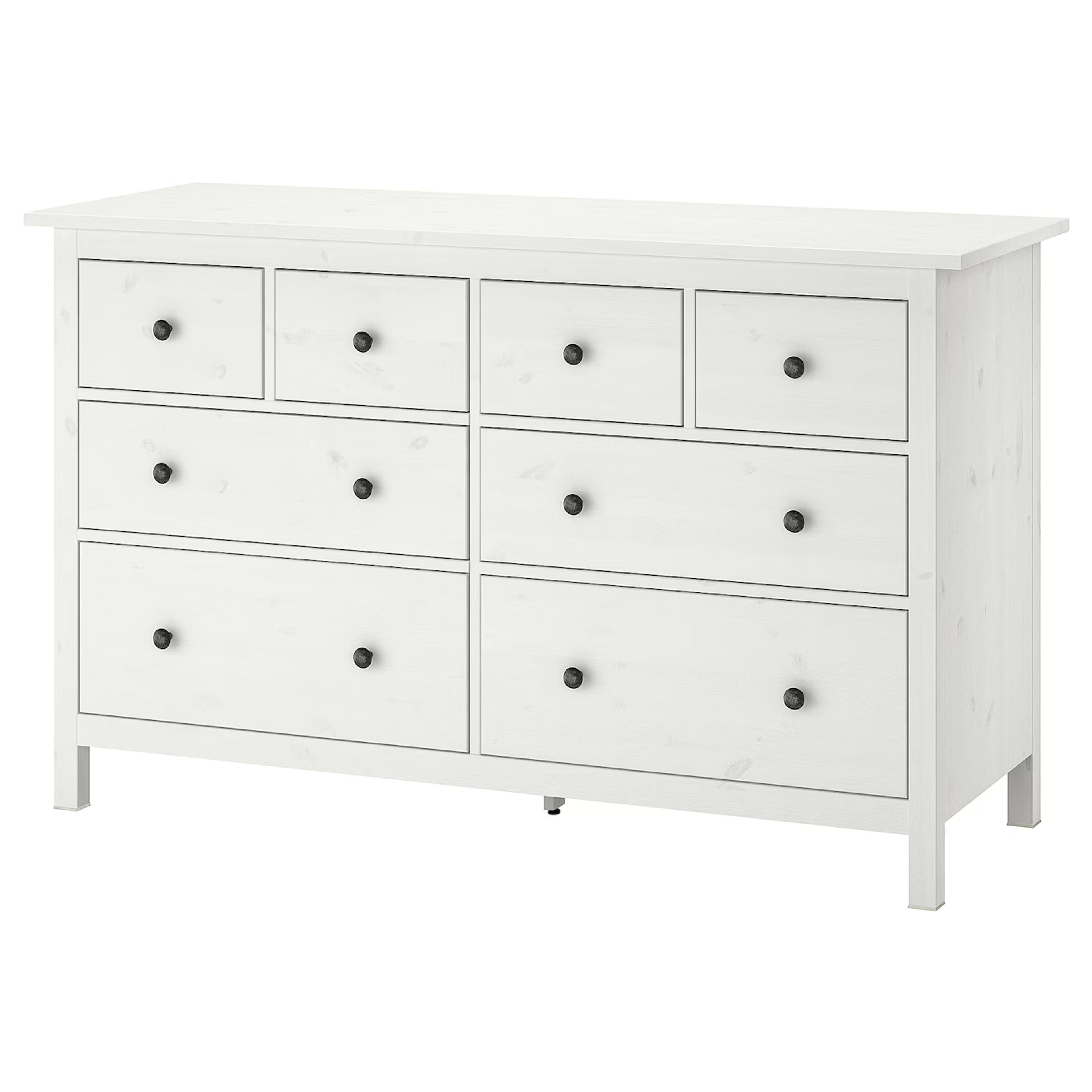 HEMNES 8-drawer dresser - white stain 63x37 3/4 "