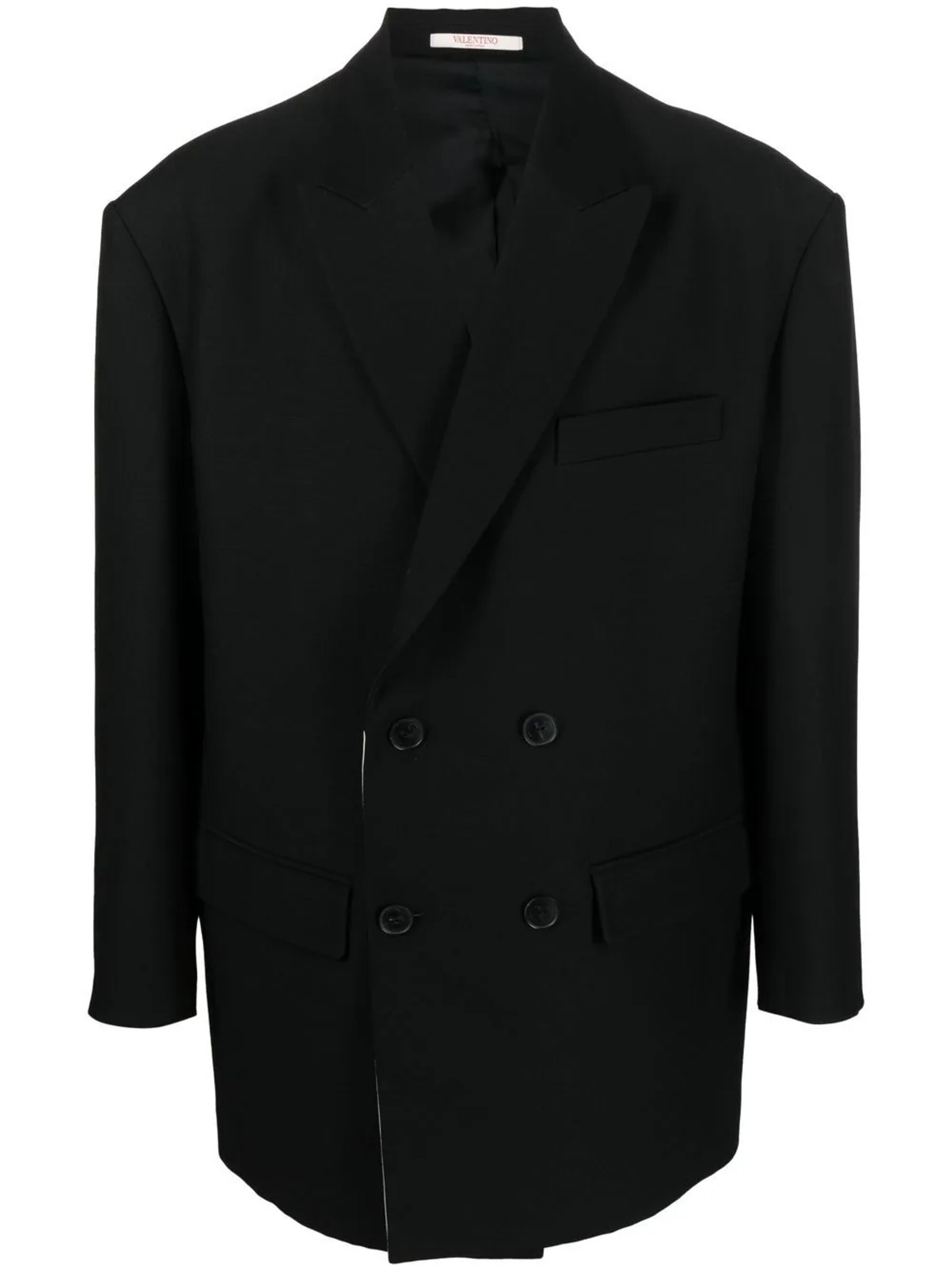 Valentino double-breasted wool-blend Blazer - Farfetch