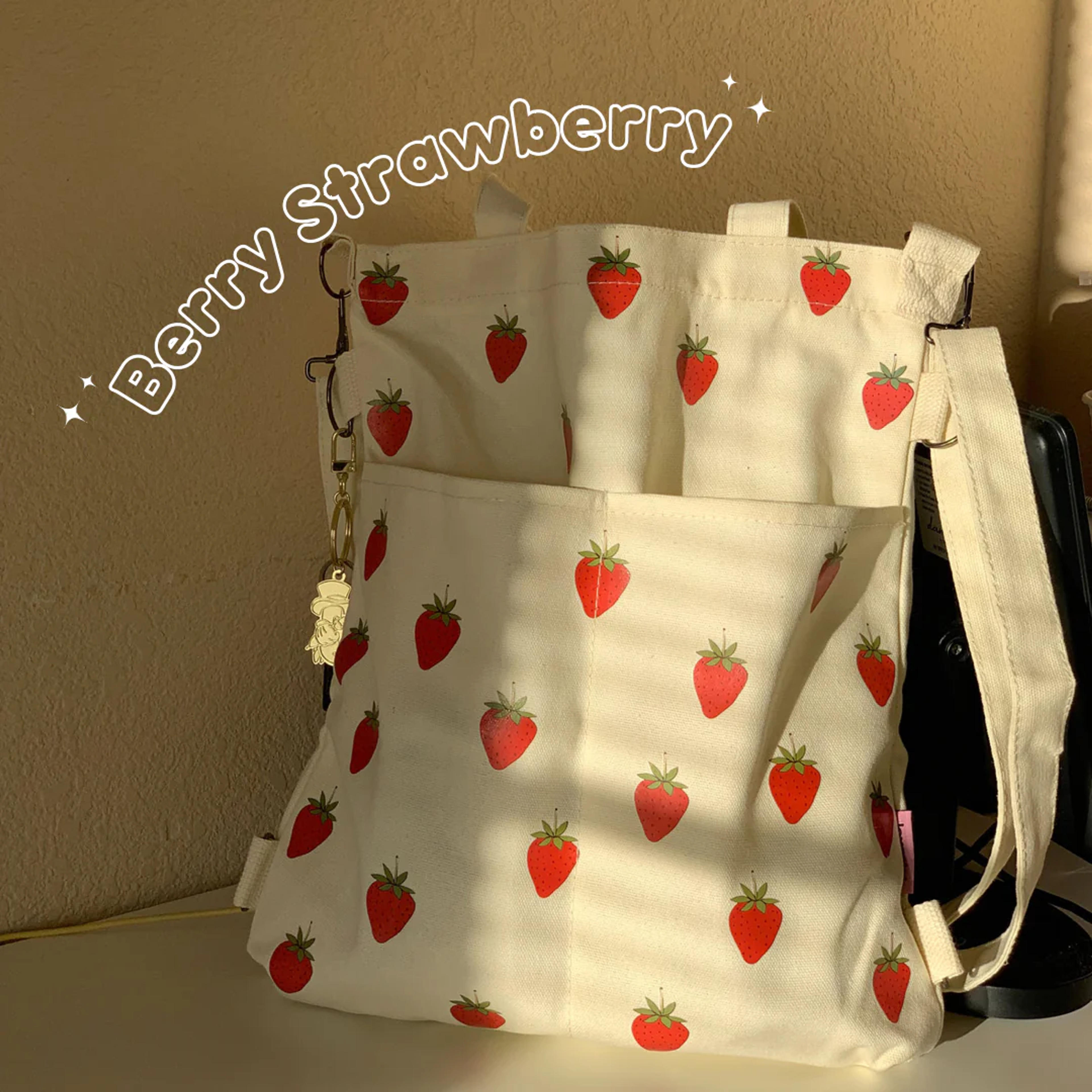 Berry Strawberry Tote Bag