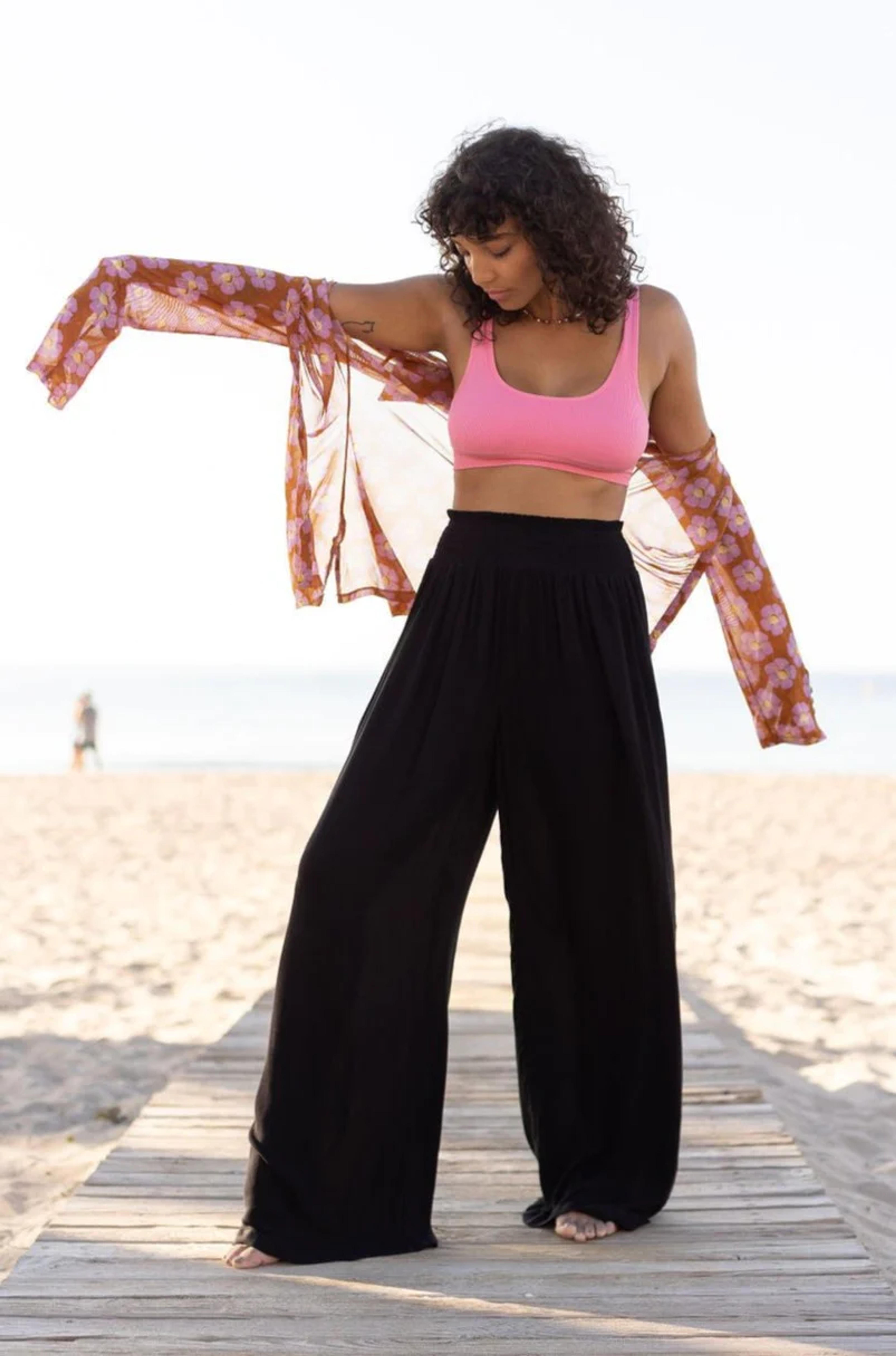 Jody Wide Leg Trousers: LENZING™ ECOVERO™ - Black – Lucy & Yak