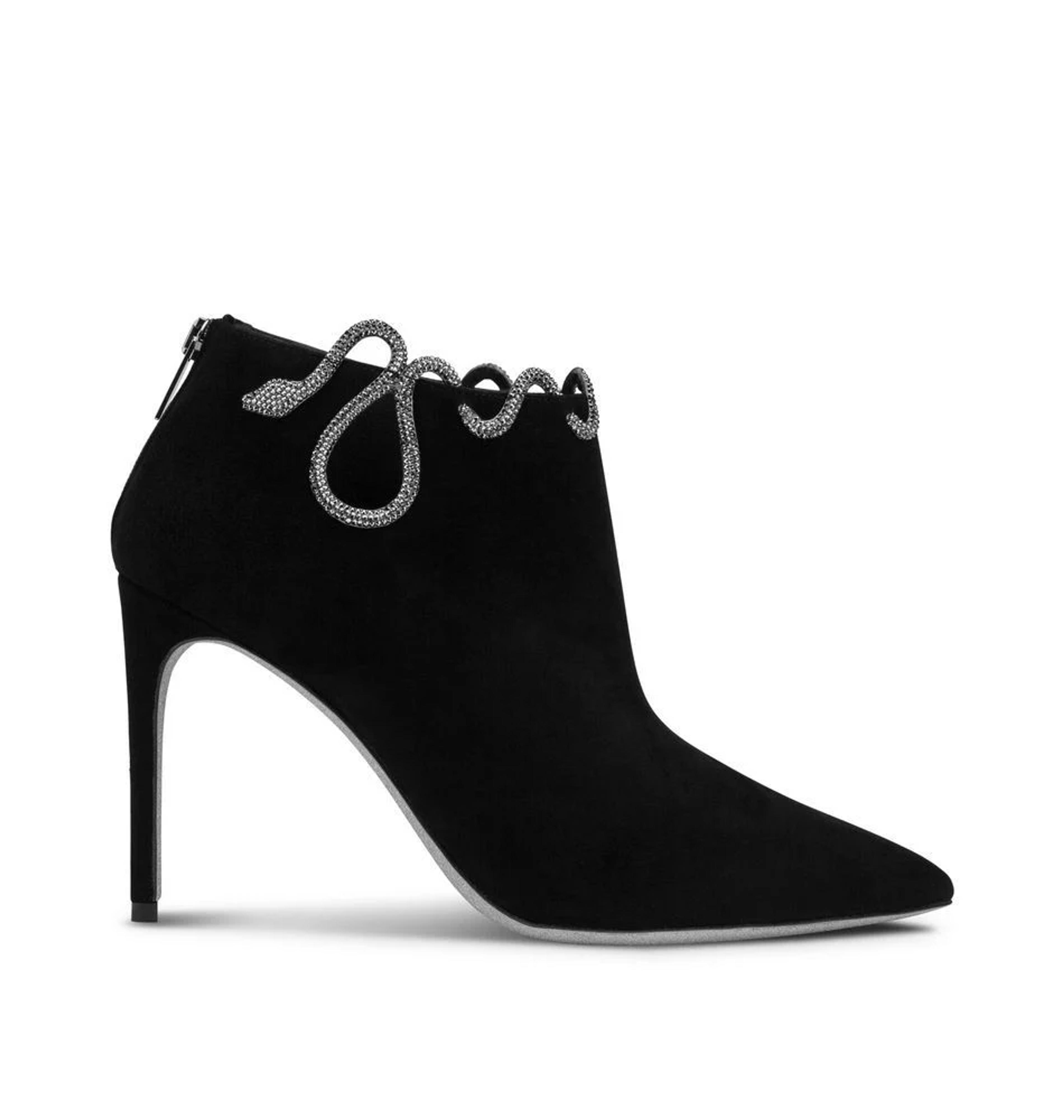 Morgana black bootie 100 | Caovilla store