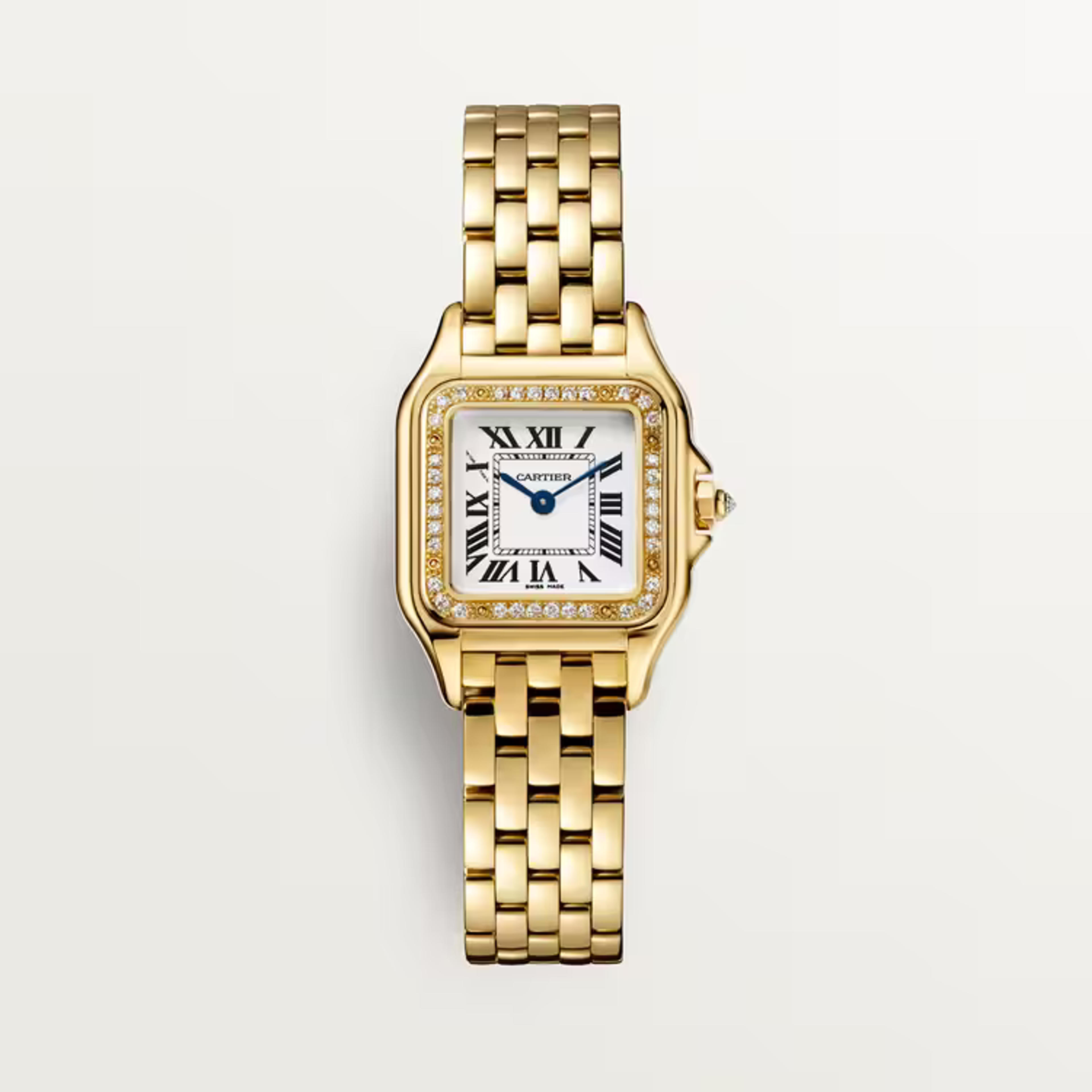 CRWJPN0015 - Panthère de Cartier watch - Small model, quartz movement, yellow gold, diamonds - Cartier