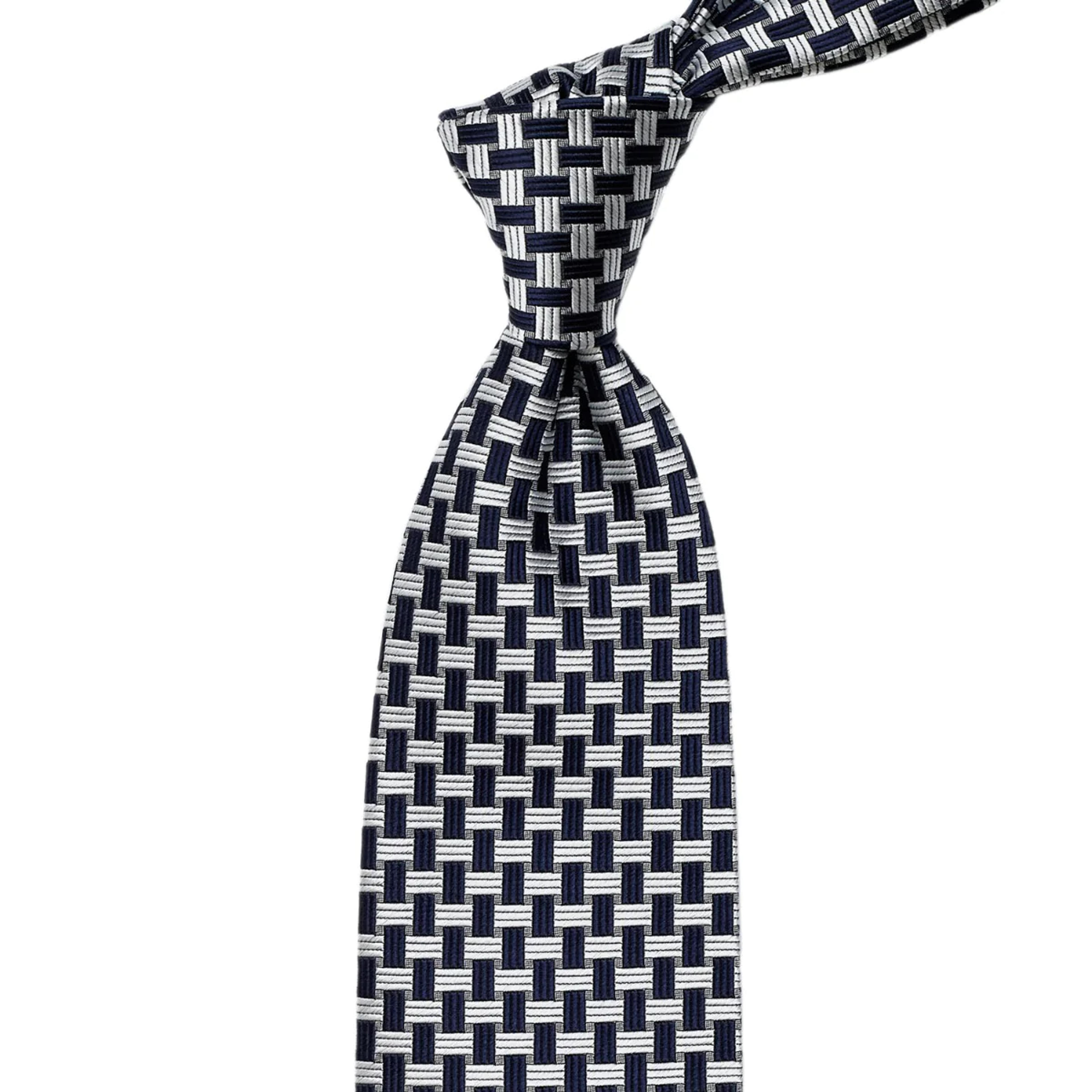 Sovereign Grade Navy Basket Weave Silk Tie – KirbyAllison.com