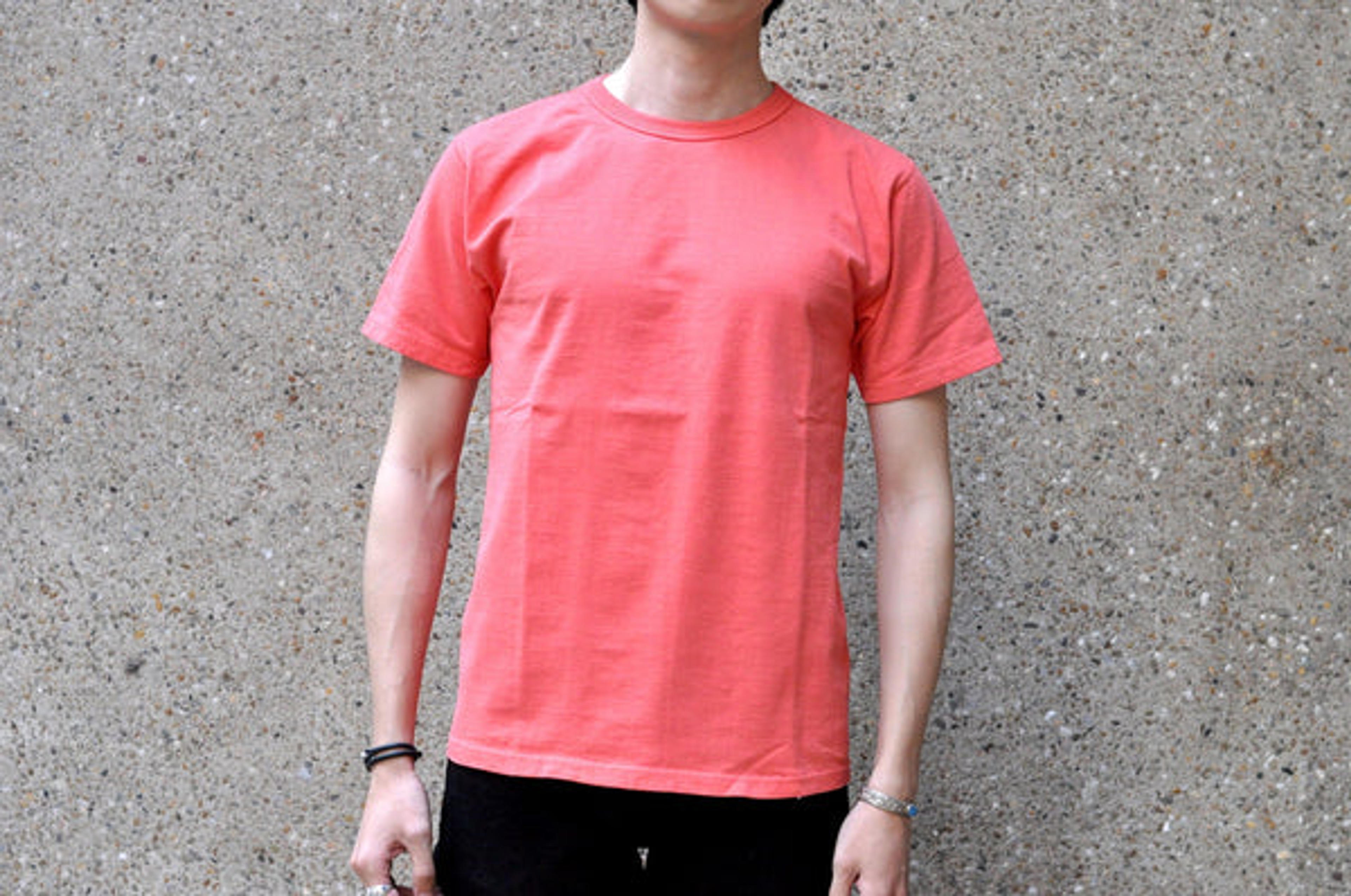 Studio D'Artisan 9oz 'Tsuri-Ami 'Loopwheel Tee (Blood Orange)