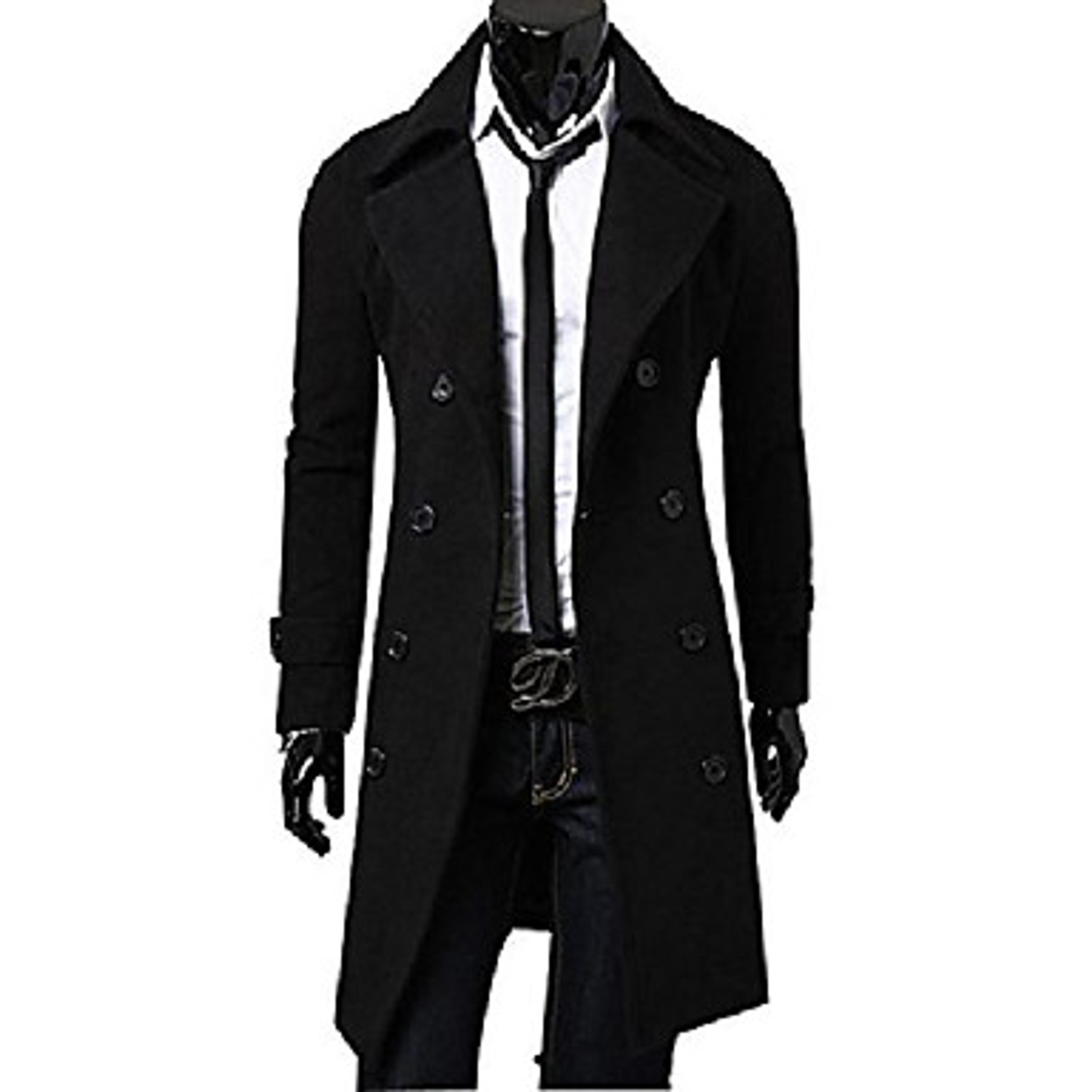 men's winter slim warm coat double breasted overcoat 8311619 2022 – ₪188.23