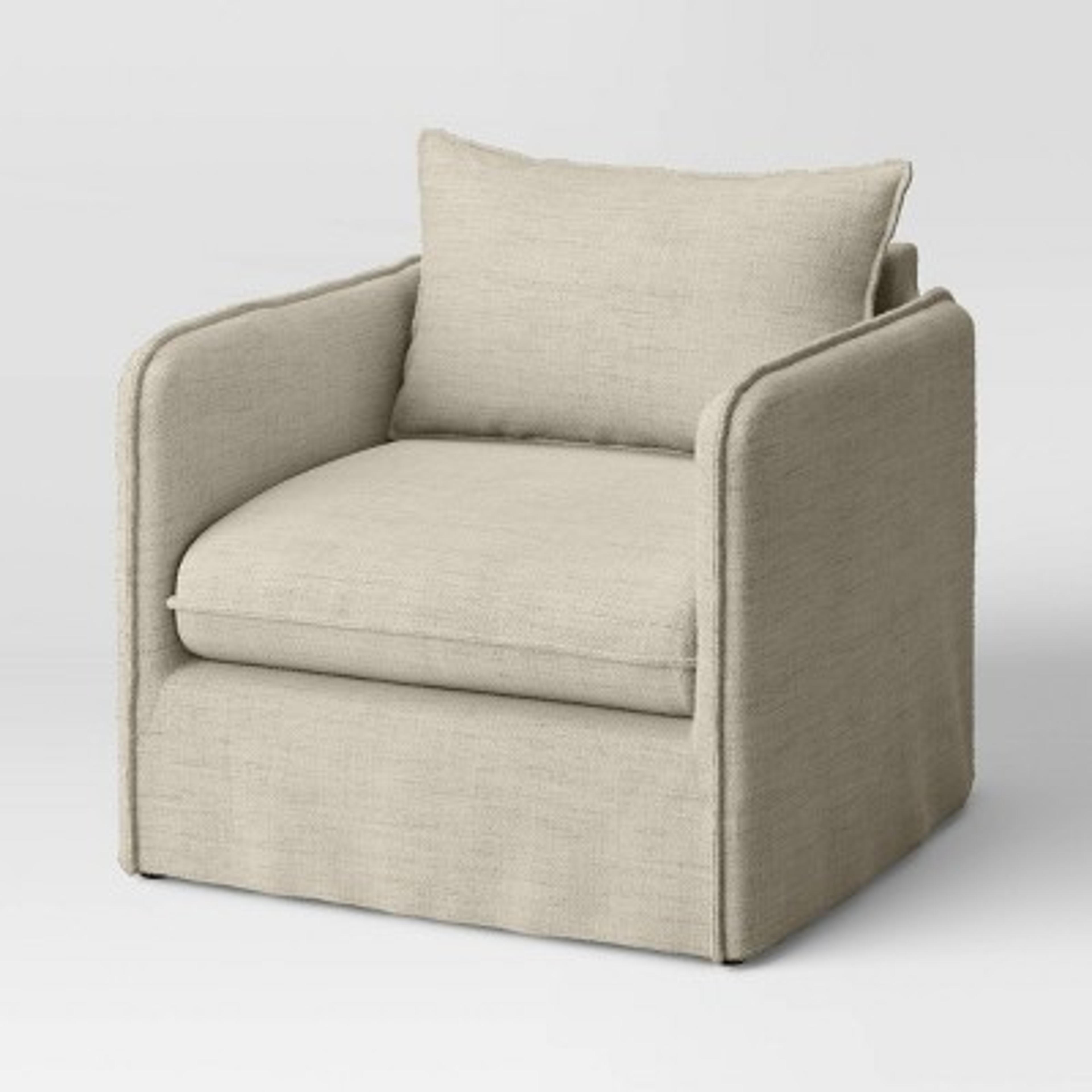 Berea Slouchy Lounge Chair with French Seams Textured Mushroom - Threshold™