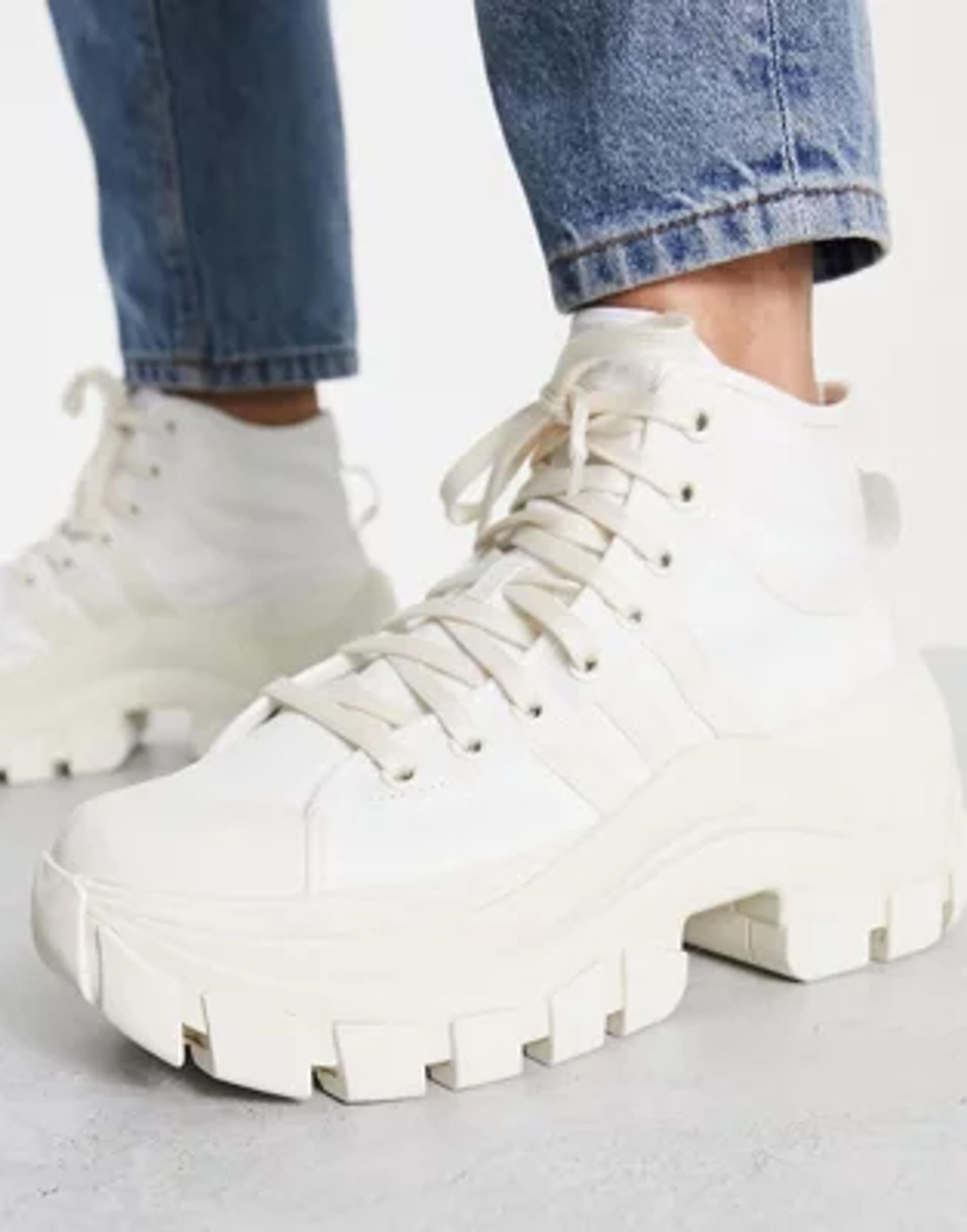 adidas Originals Nizza Hi trainers in white | ASOS