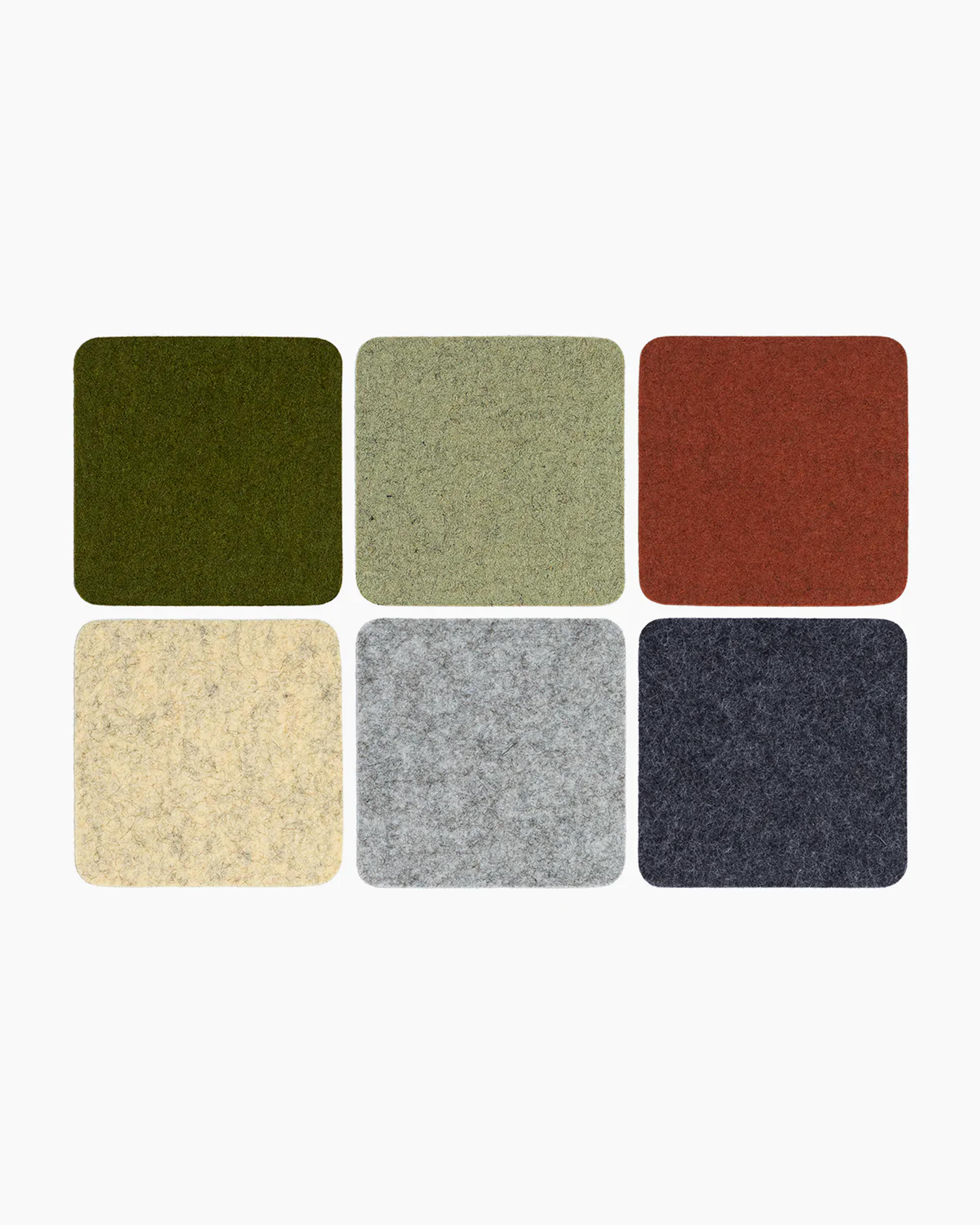 Bierfilzl Merino Wool Felt Square Coaster Multi 6 Pack | Graf Lantz