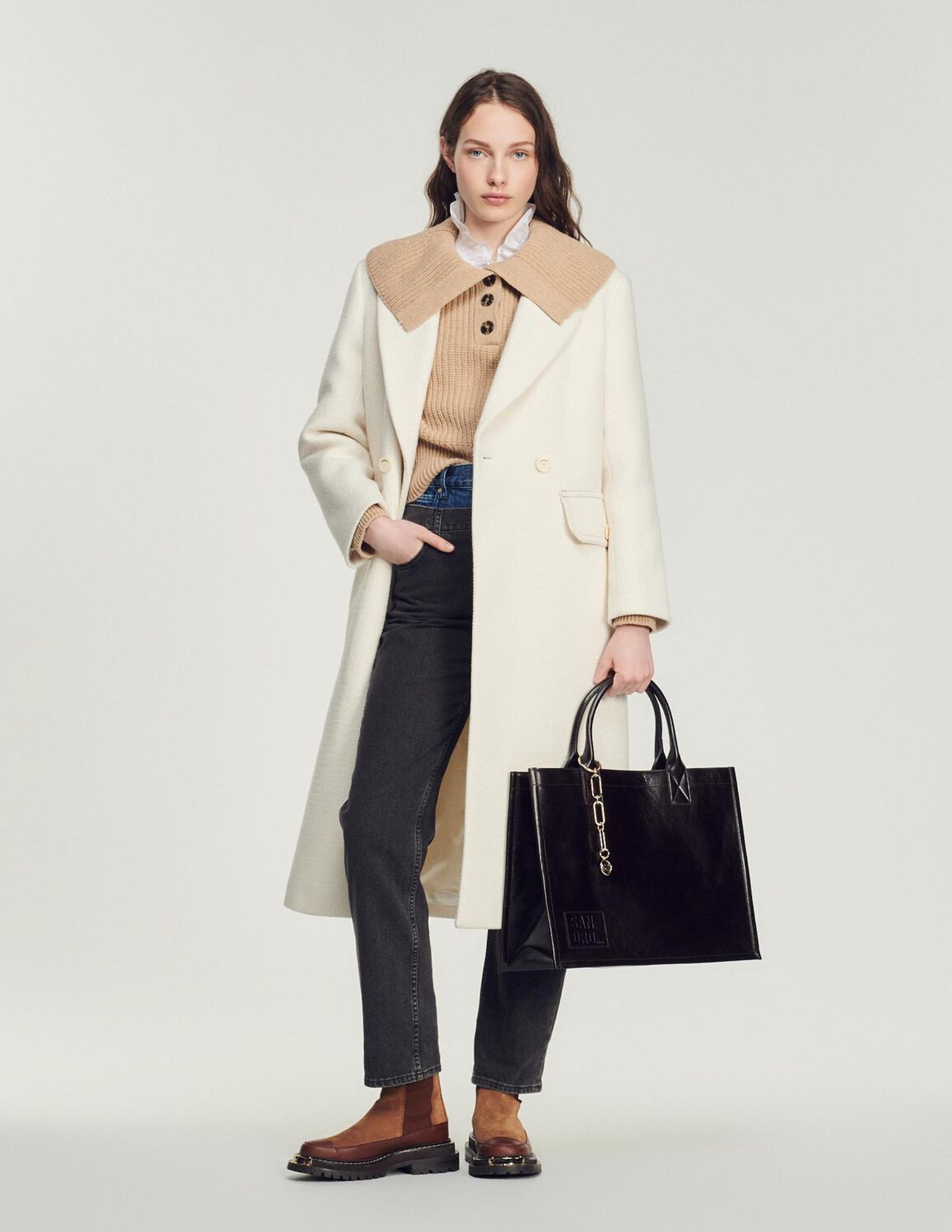 Kasbah smooth leather tote bag - Tote Bags | Sandro Paris