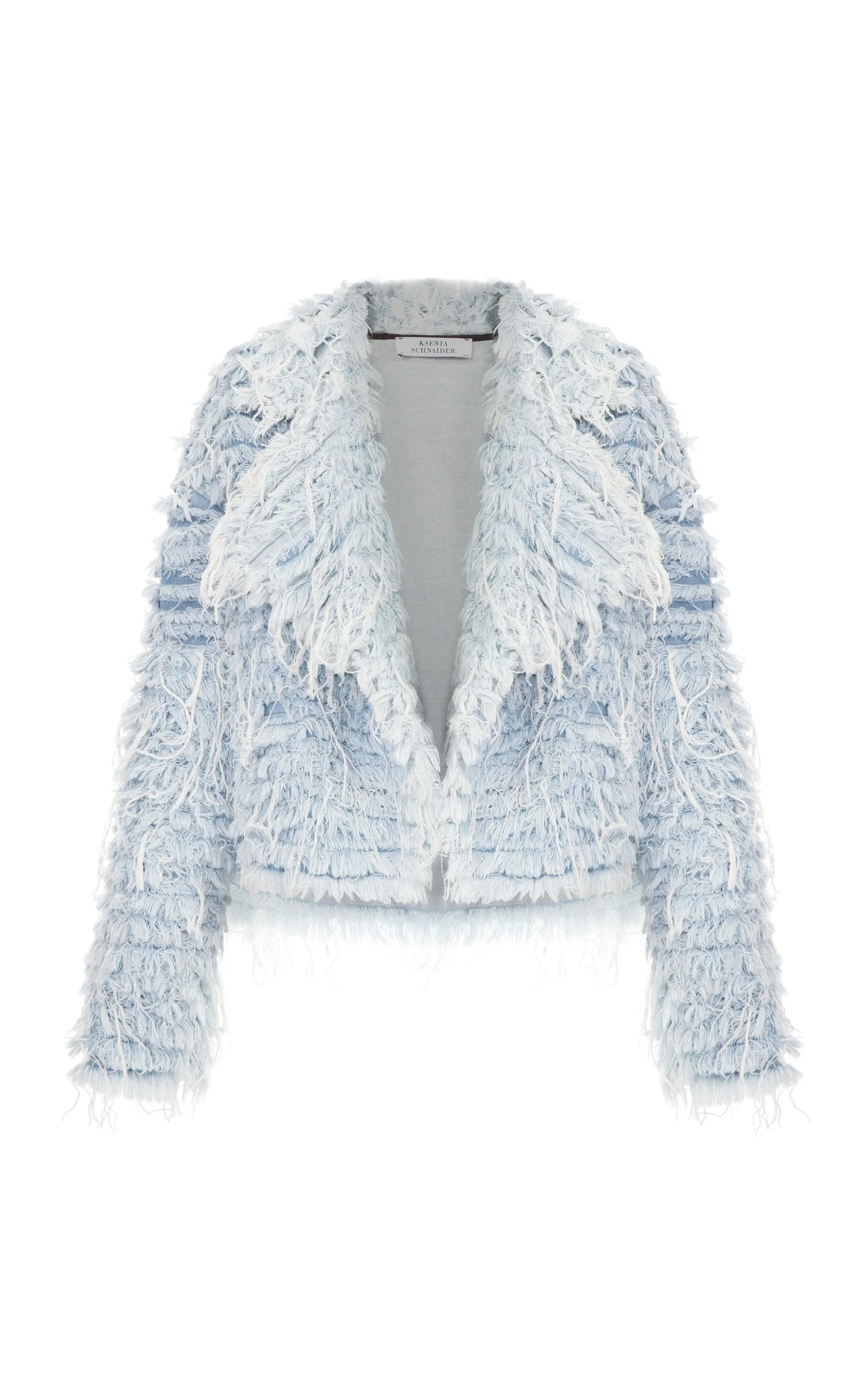 Denim Blue Fur Jacket – KSENIASCHNAIDER