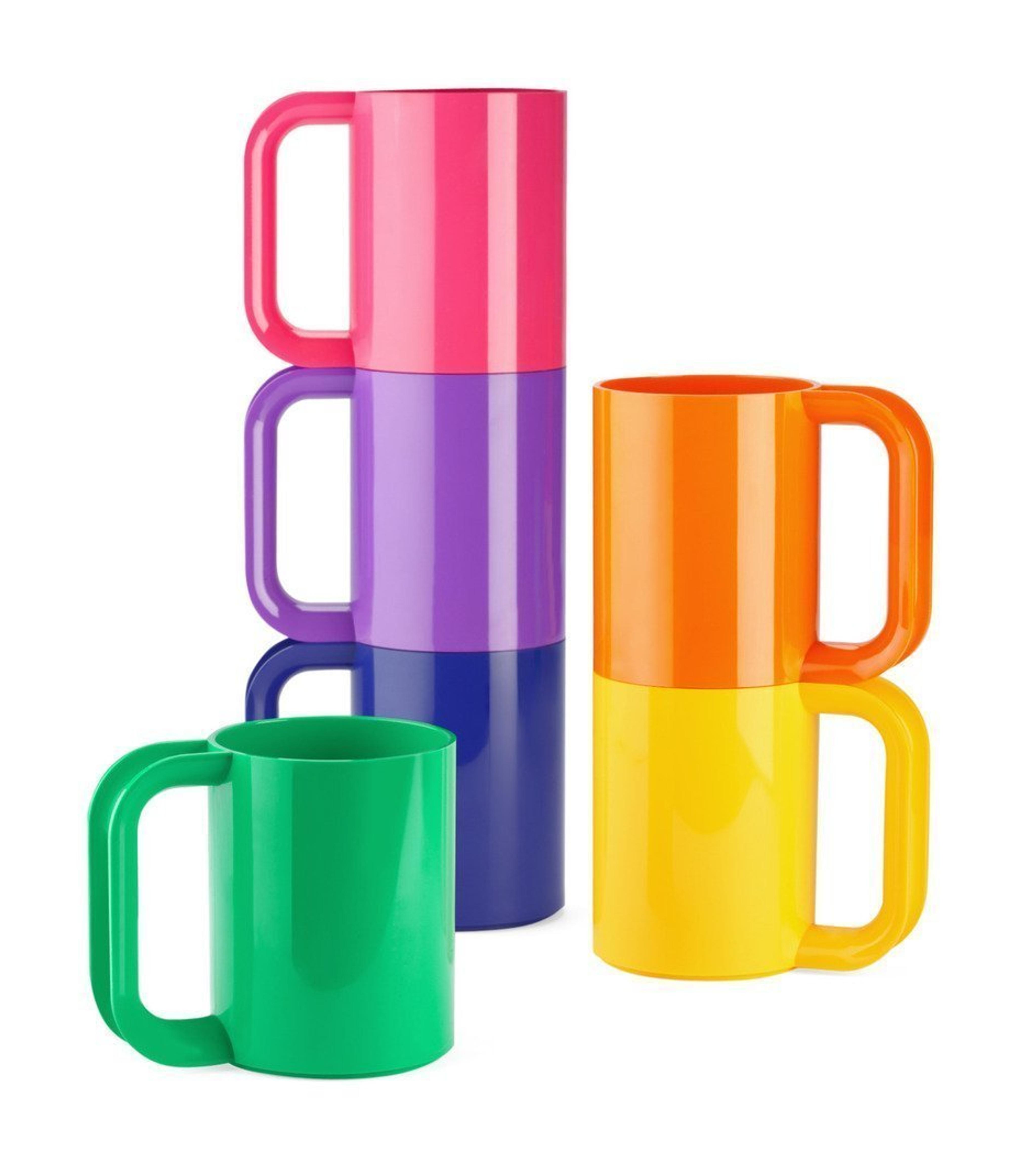 Heller Dinnerware Vignelli Rainbow Mug, Set of 6