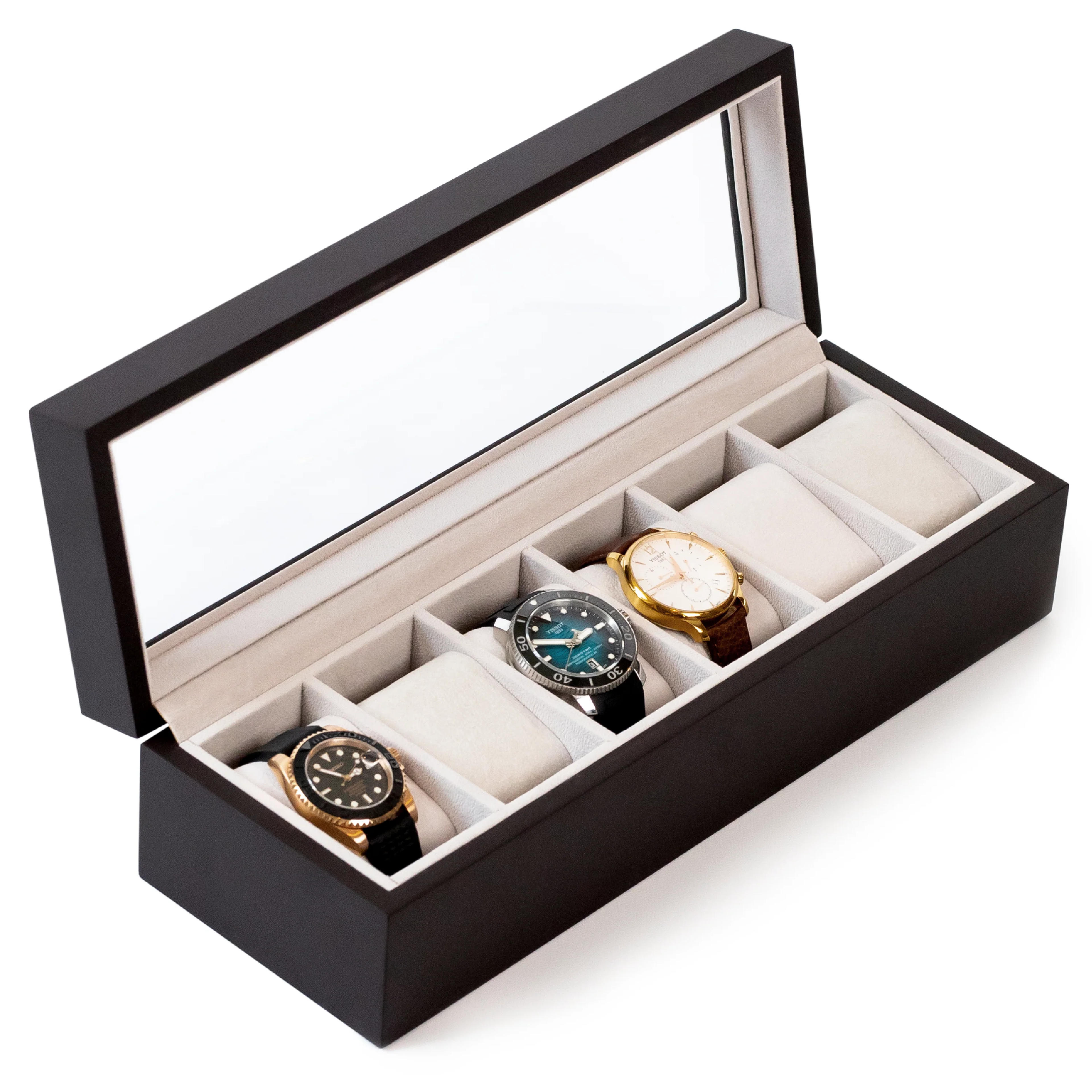 Solid Wood Watch Box - 6 Slot – Case Elegance