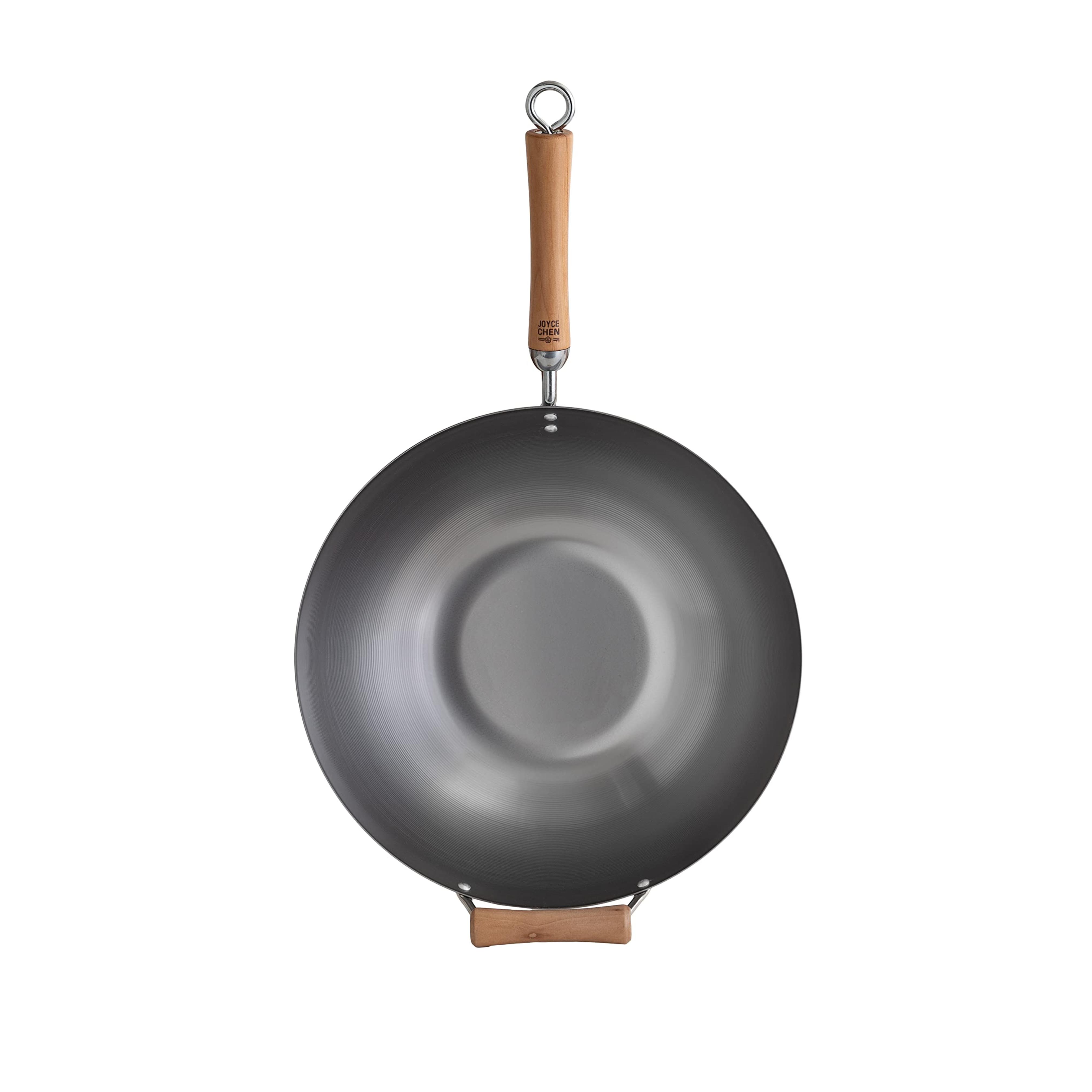 Joyce Chen Carbon Steel Wok, 14-Inch, Silver