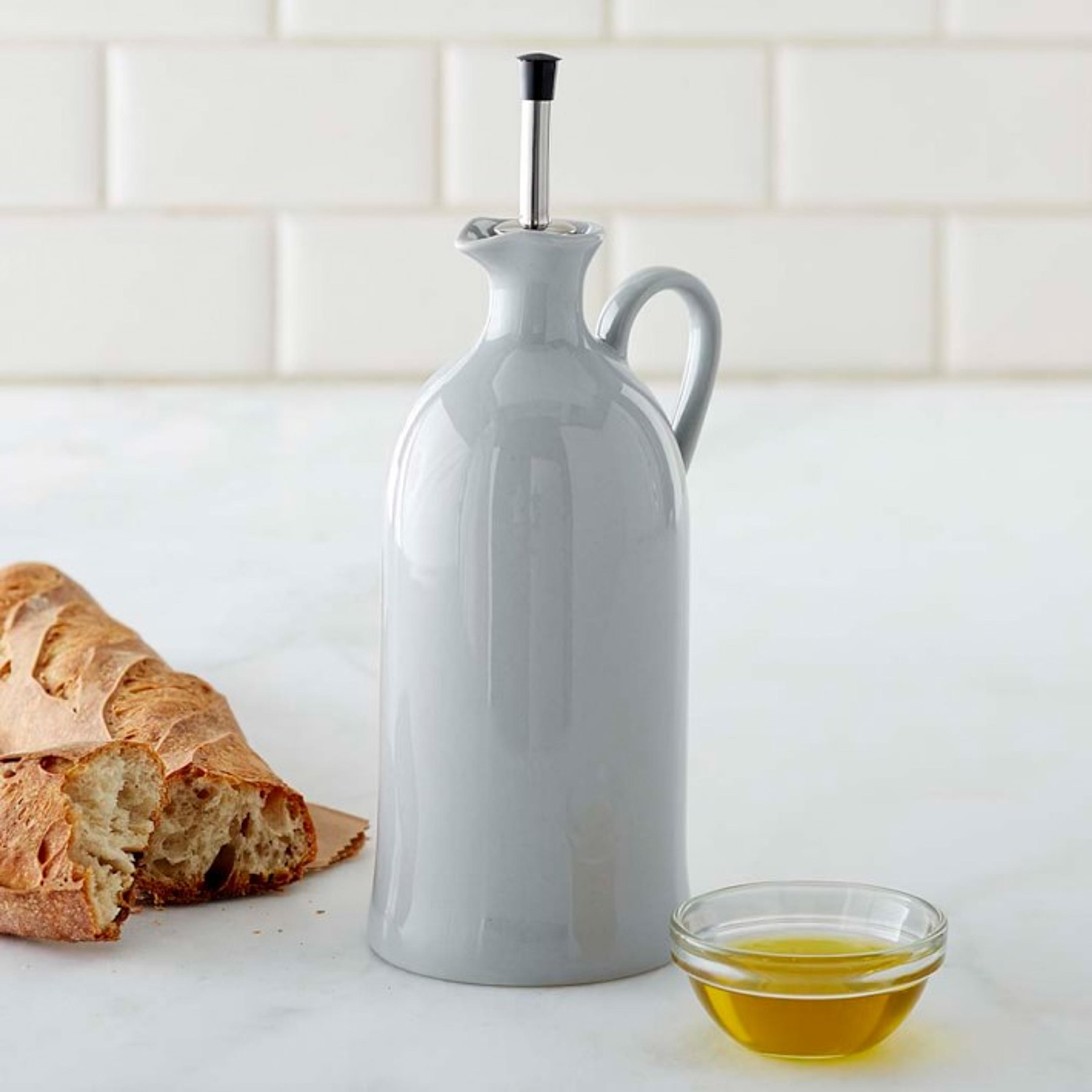 Ponsas French Porcelain Oil Container, Grey | Williams Sonoma