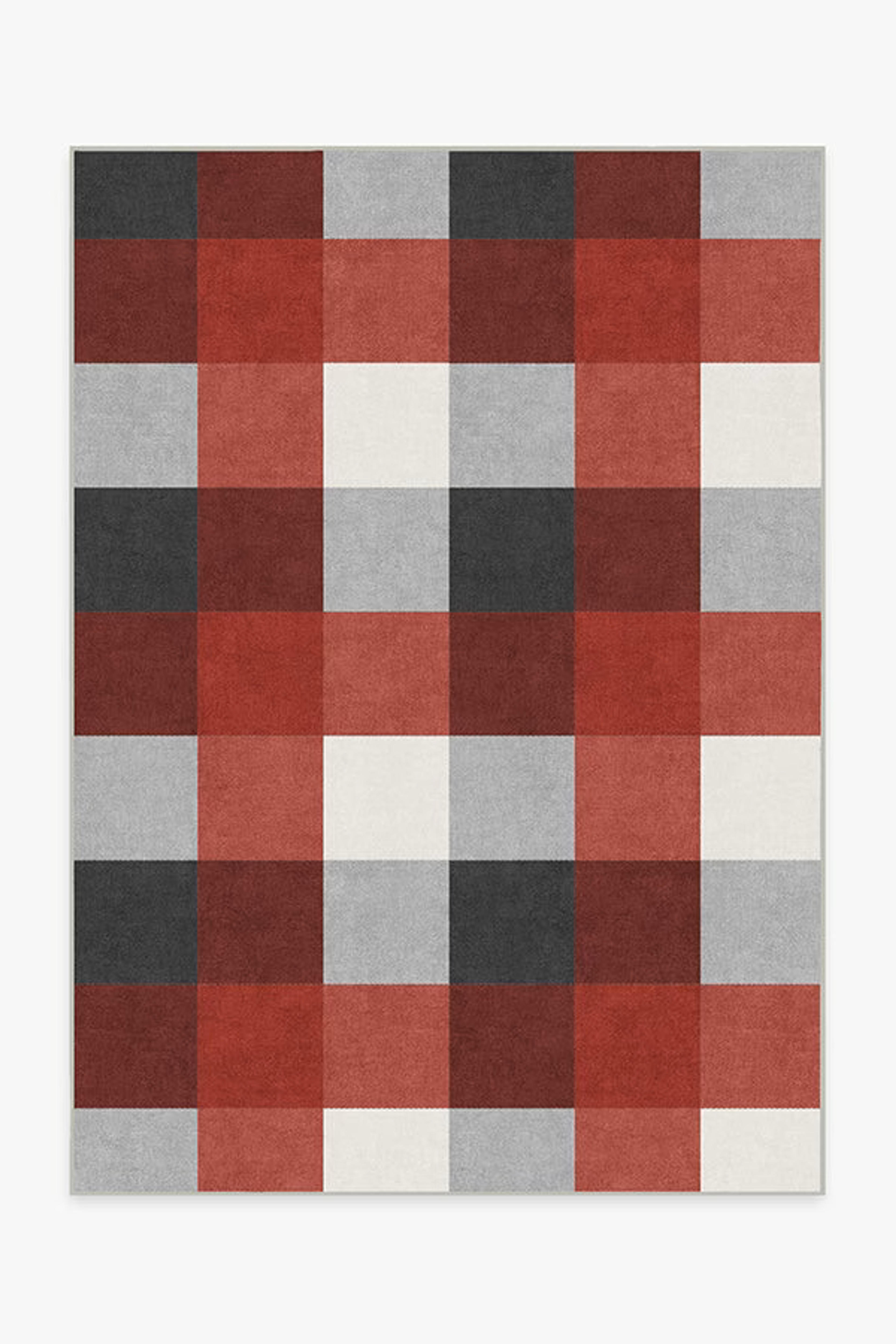 Buffalo Plaid Black & Red Premium Rug