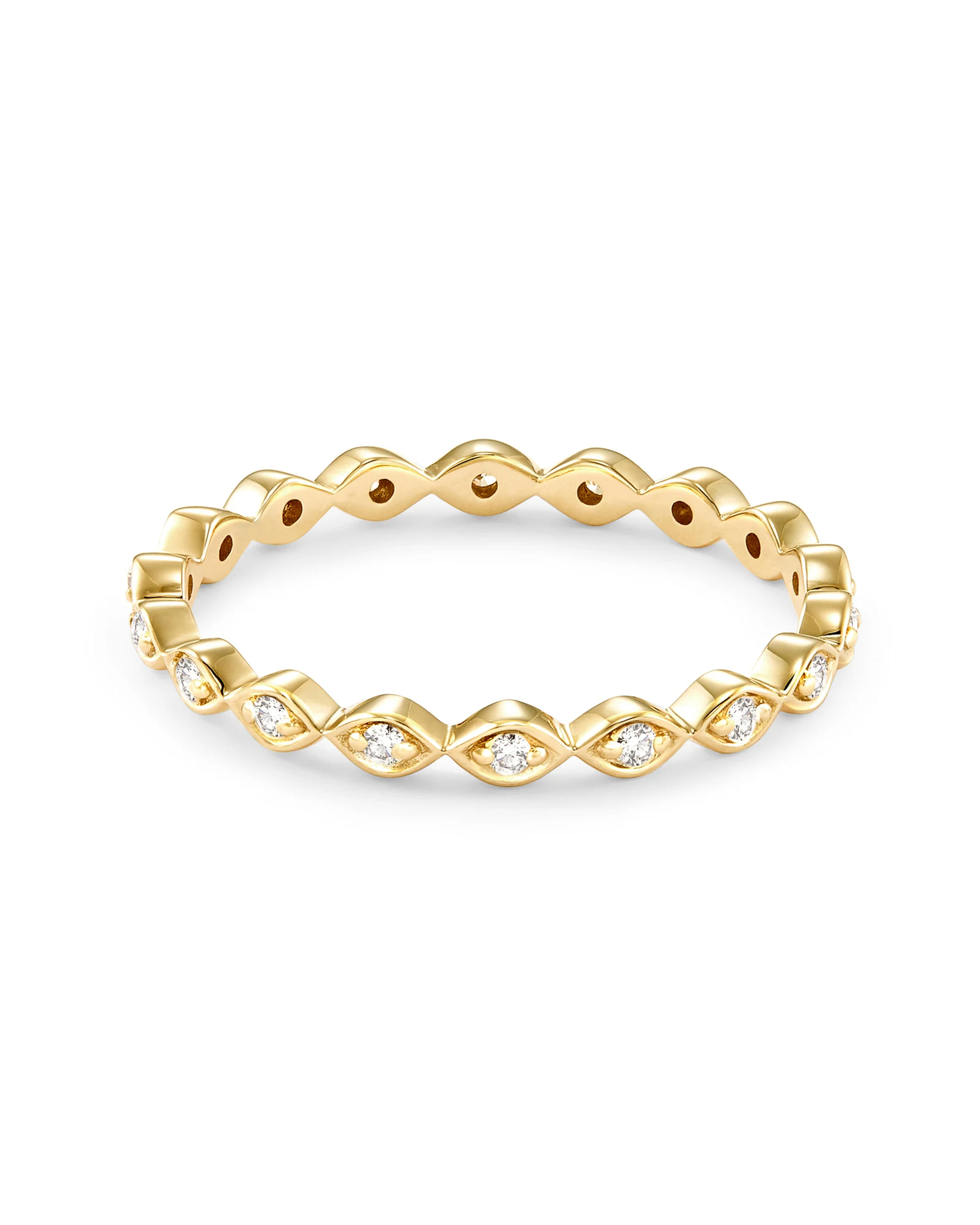 Nicolette 14k Yellow Gold Band Ring in White Diamond | Kendra Scott