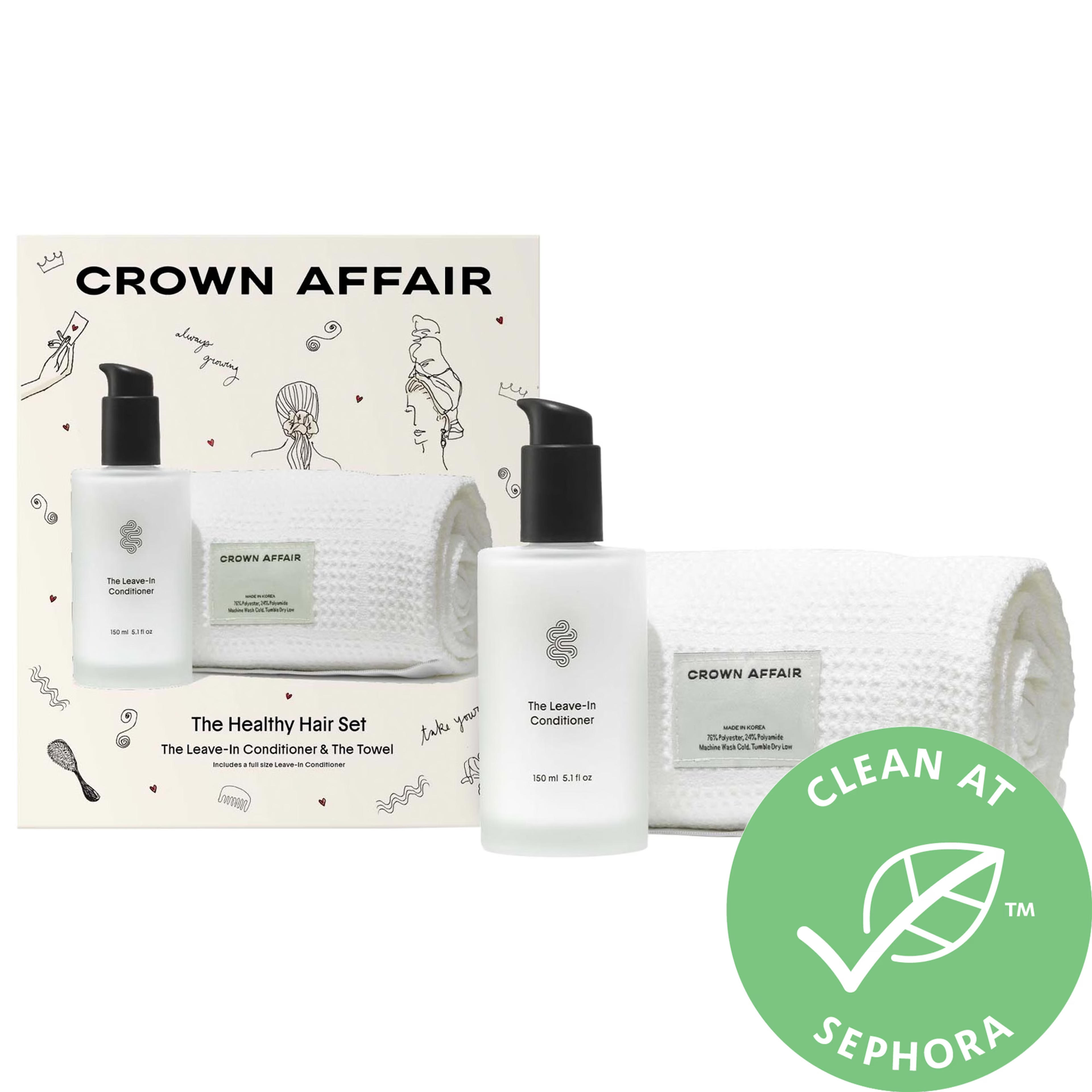 Crown Affair The Healthy Hair Leave In Conditioner and Towel Set