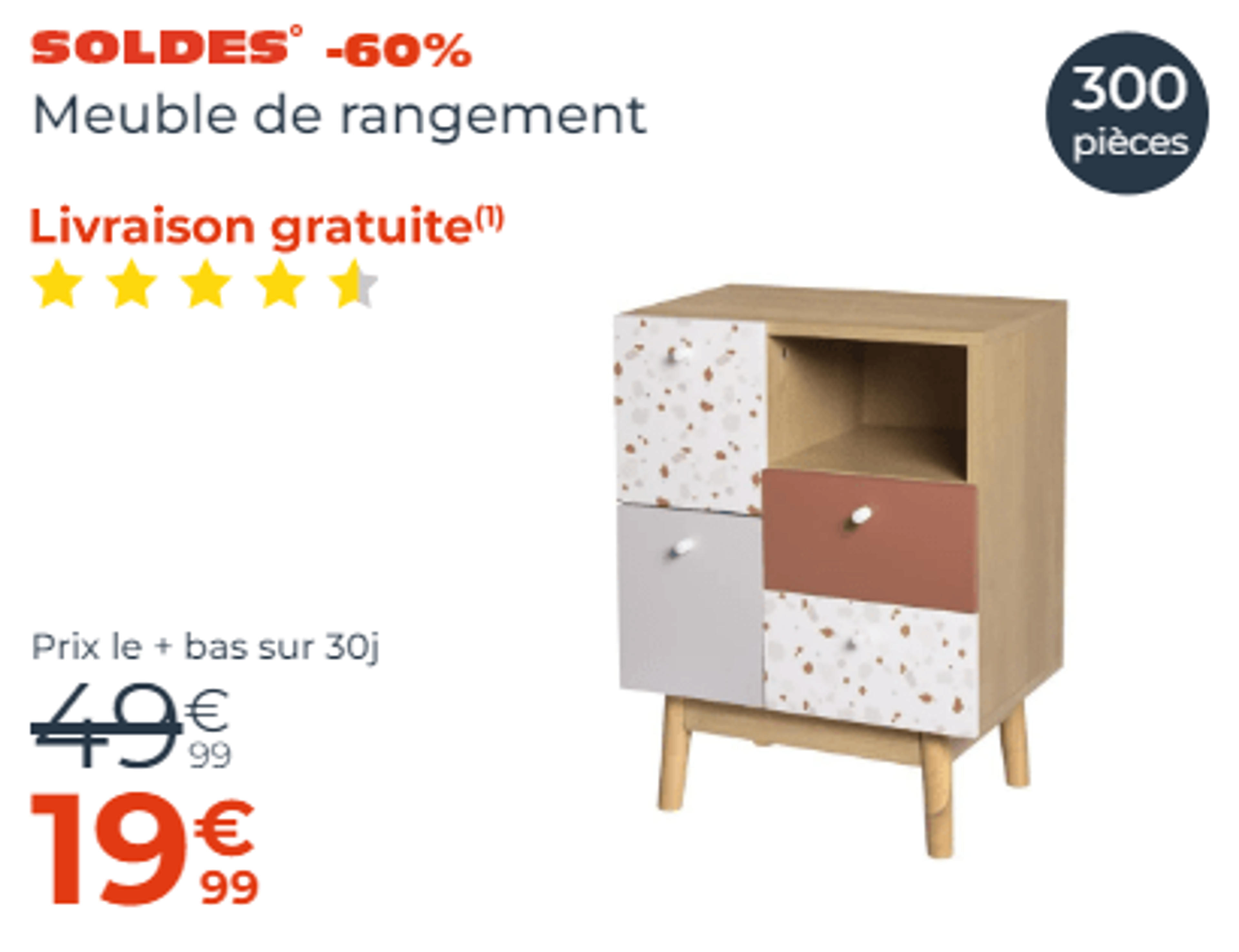 Nos meilleures soldes Meubles - Cdiscount Maison