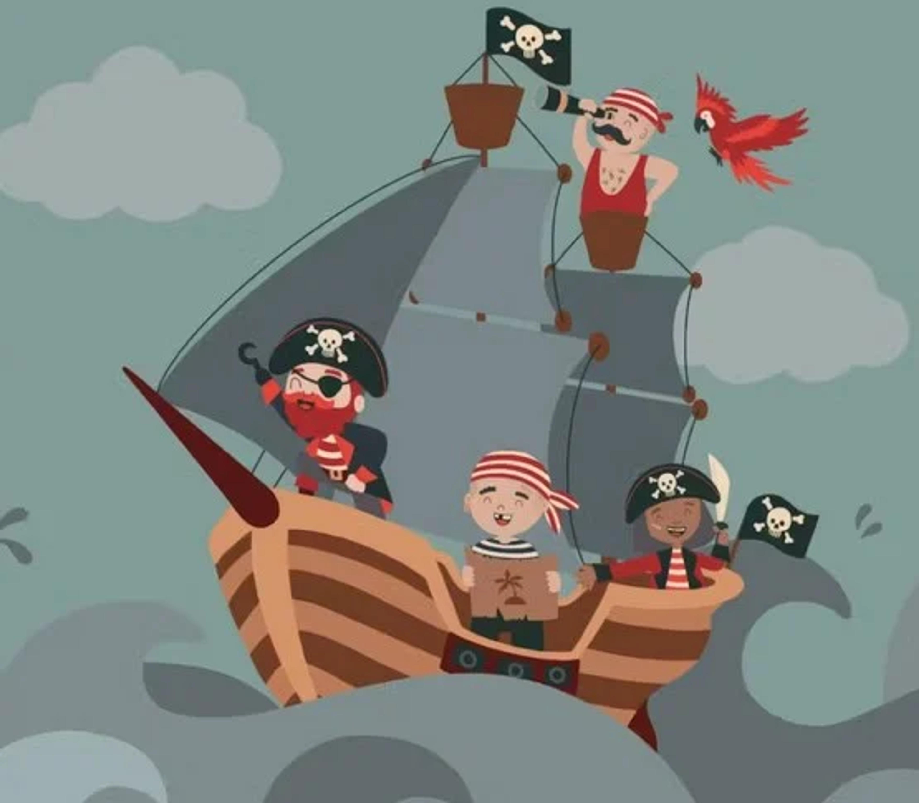 Pirate Wallpaper - Nautical Wall Mural for Kids | Giffywalls