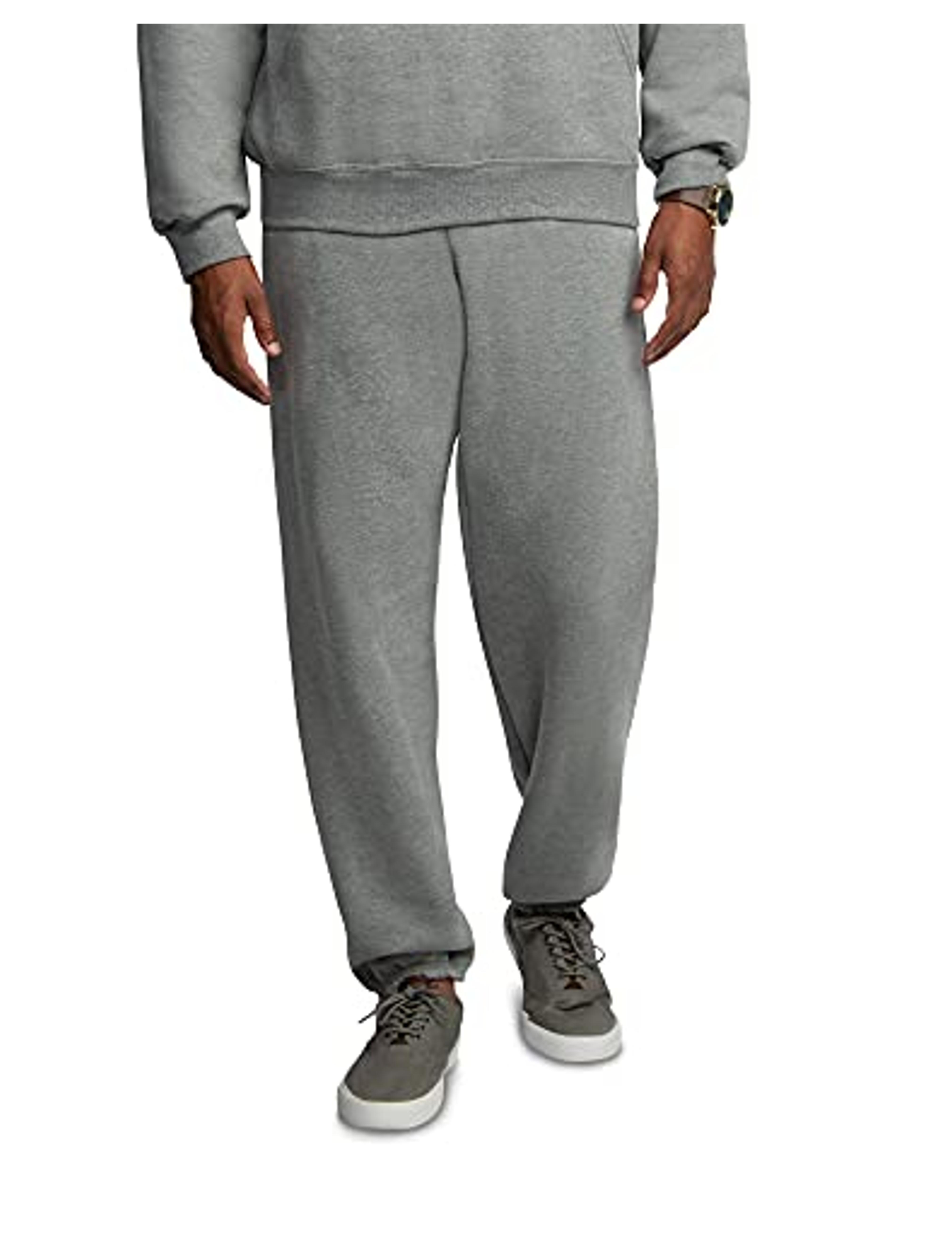 Fruit of the Loom Eversoft Fleece Elastic Bottom Sweatpants with Pockets, Relaxed Fit, Moisture Wicking, Breathable