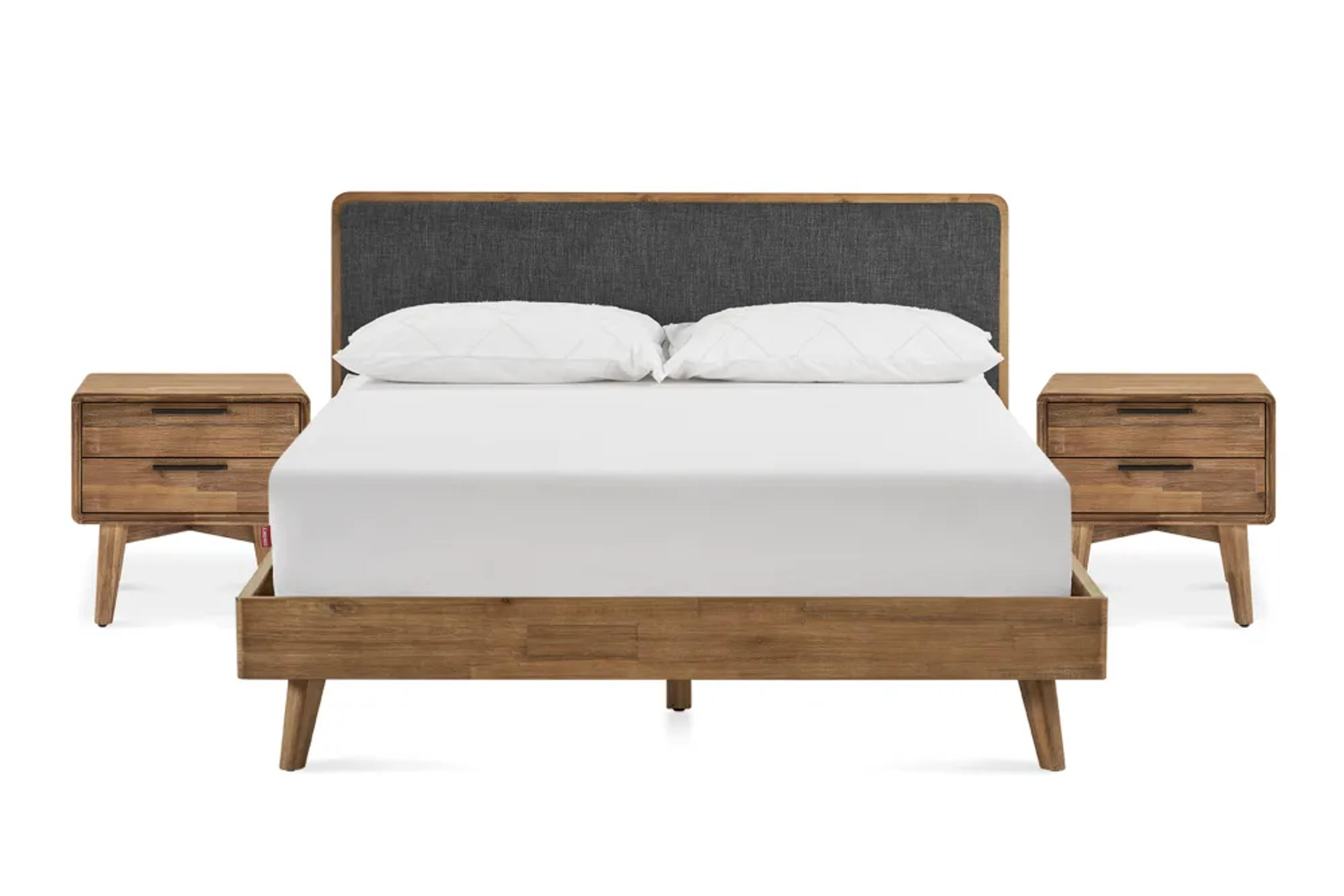 Seb Bed with 2 Nightstands