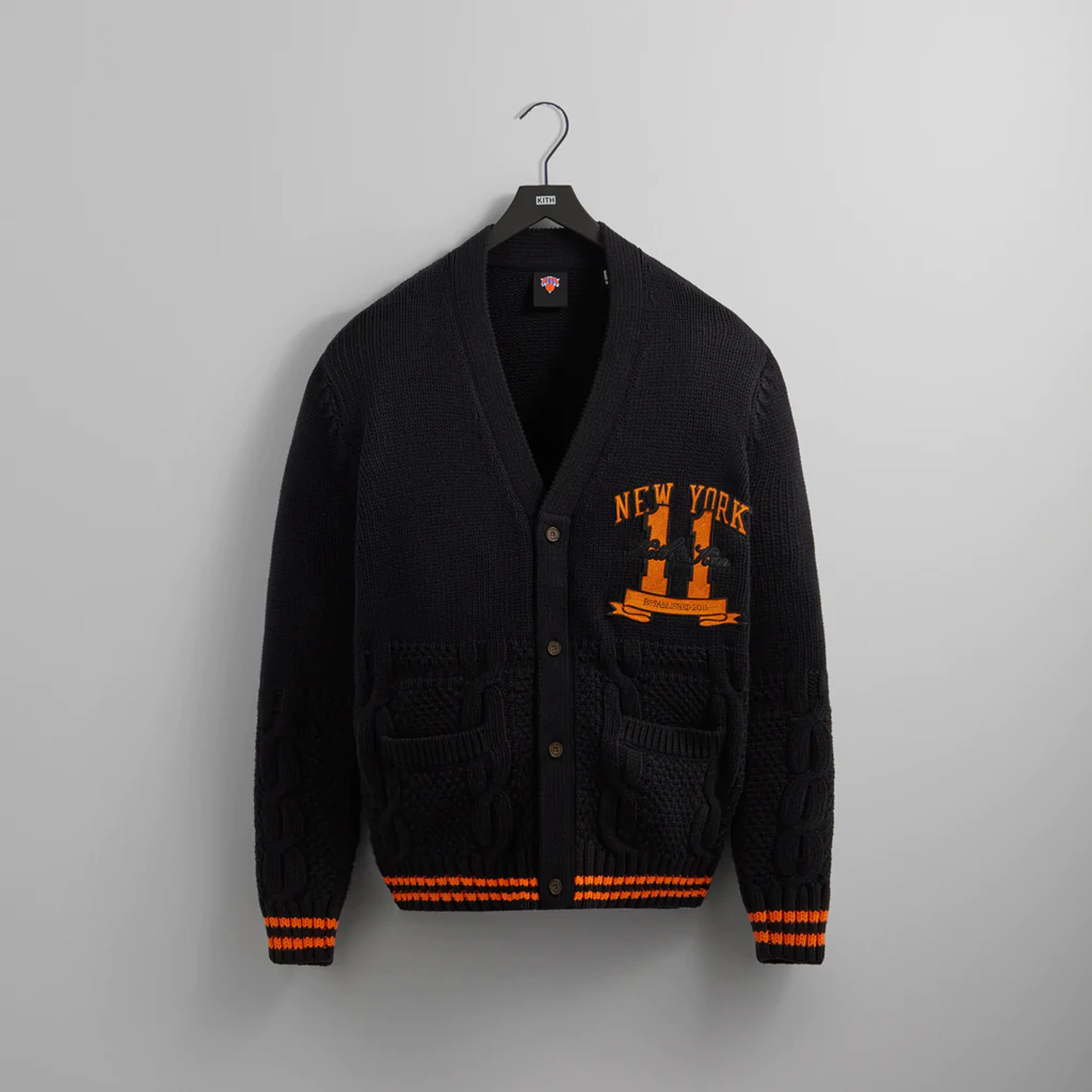 Kith for New York Knicks Combo Stitch Cardigan - Black