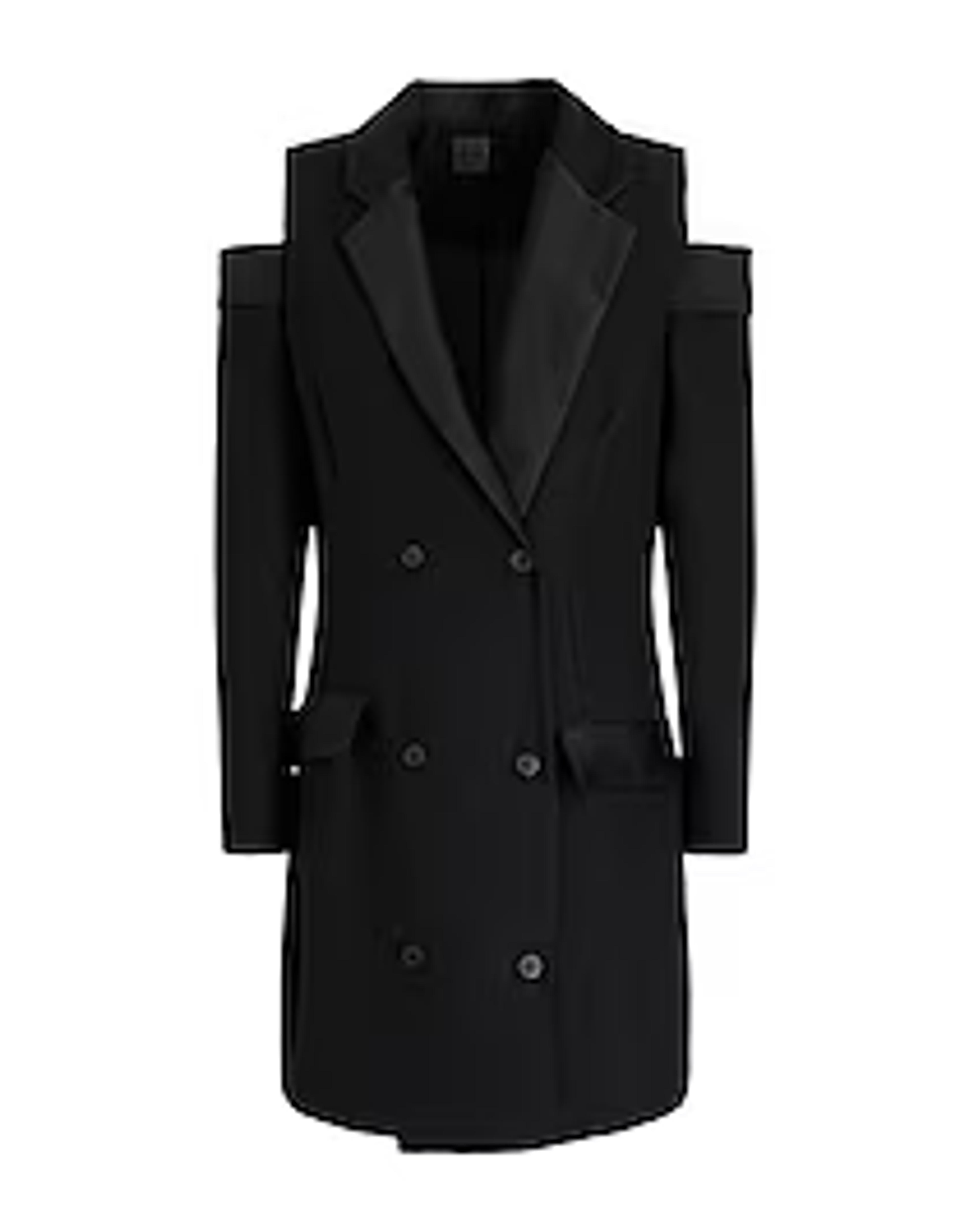 8 By YOOX SHOULDER CUT-OUT TUXEDO DRESS | Black Women‘s Blazer Dress | YOOX