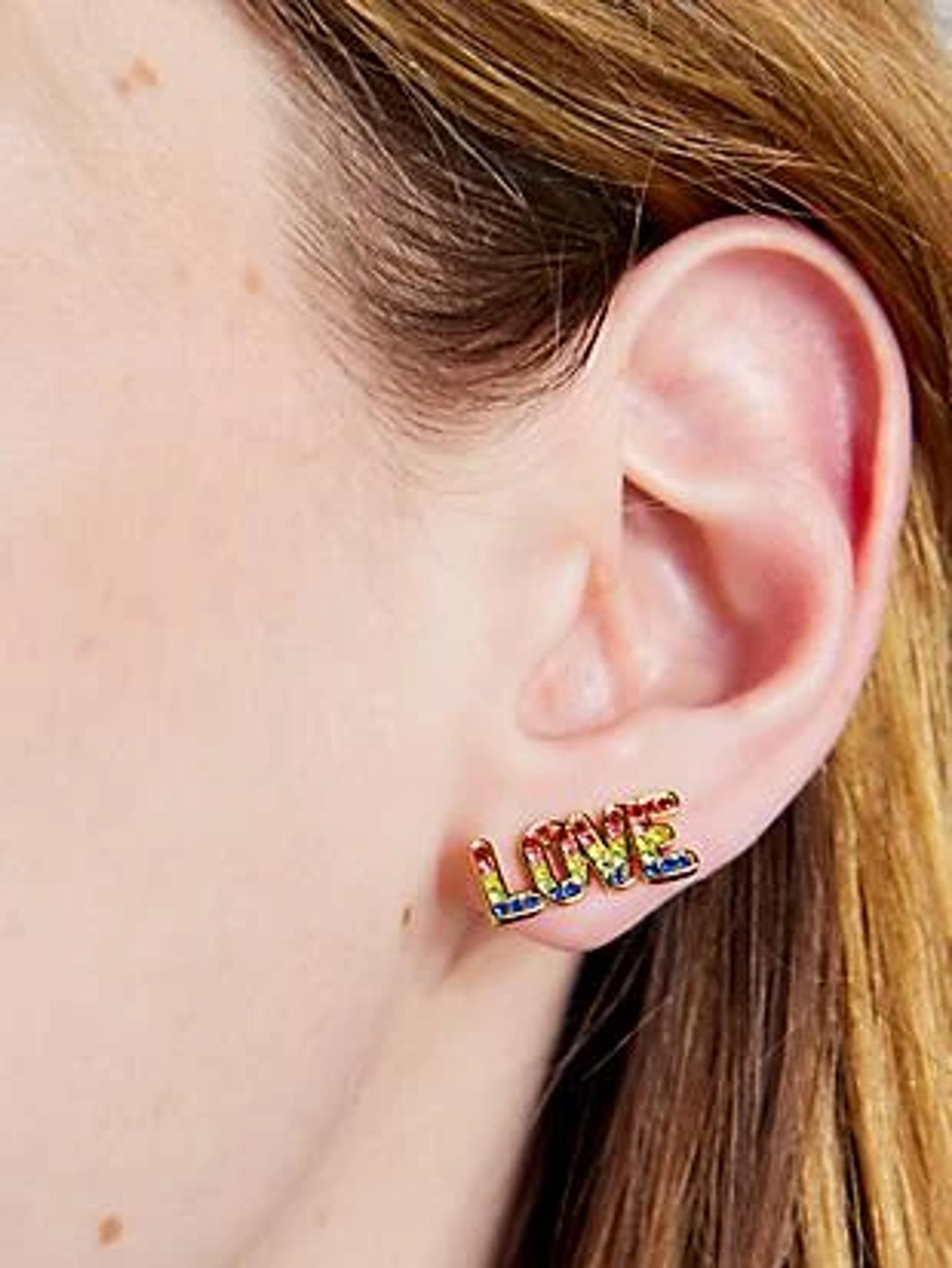 Rainbow Love Asymmetrical Studs | Kate Spade New York