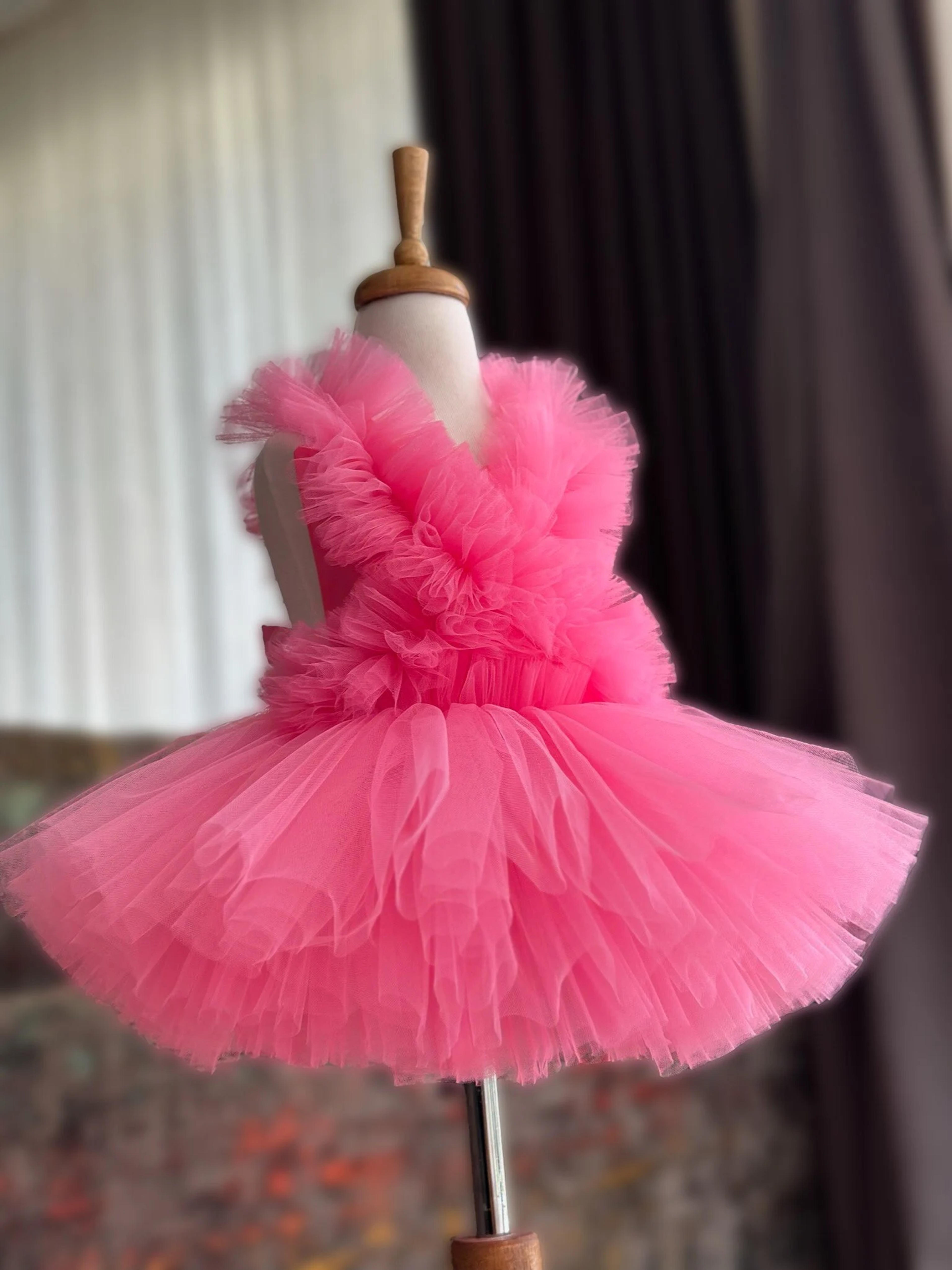 Pink Tutu Dress for Baby & Toddler First Birthday Tulle Dress Birthday Tutu Halloween Costume - Etsy Australia