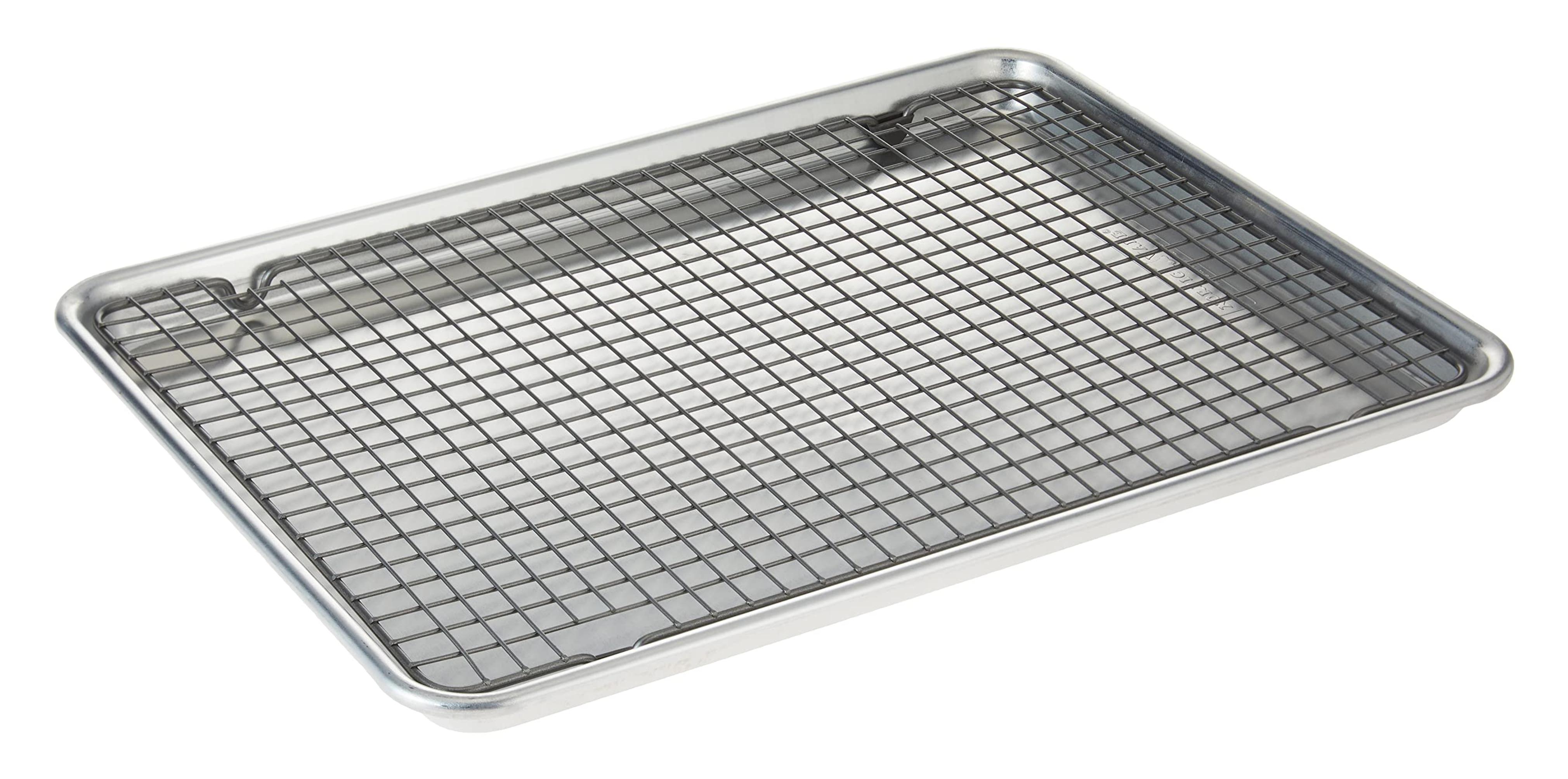 Amazon.com: Nordic Ware - 43172AMZM Nordic Ware Half Sheet with Oven Safe Nonstick Grid, 2 Piece Set, Natural