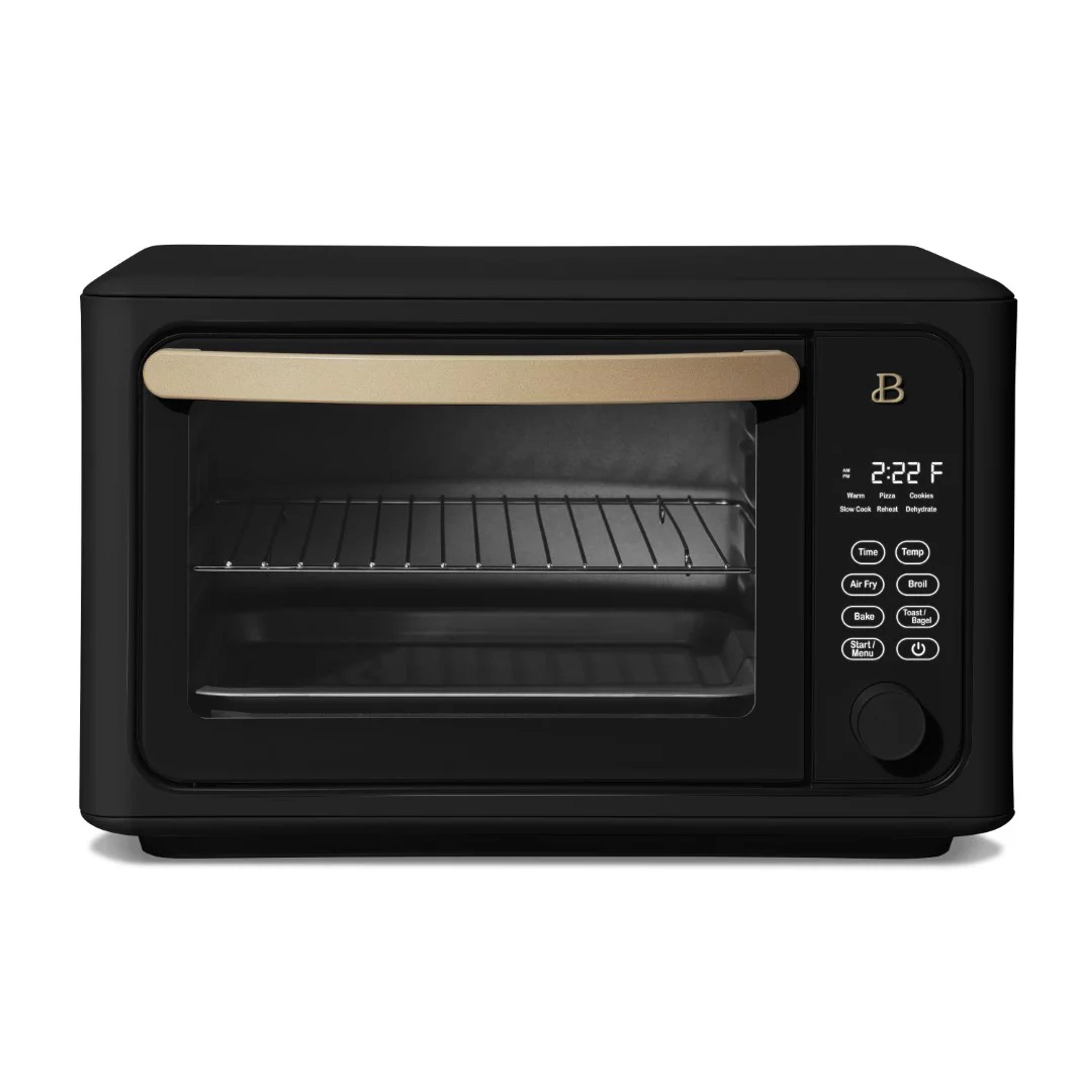 Beautiful 6 Slice Touchscreen Air Fryer Toaster Oven, Black Sesame by Drew Barrymore - Walmart.com