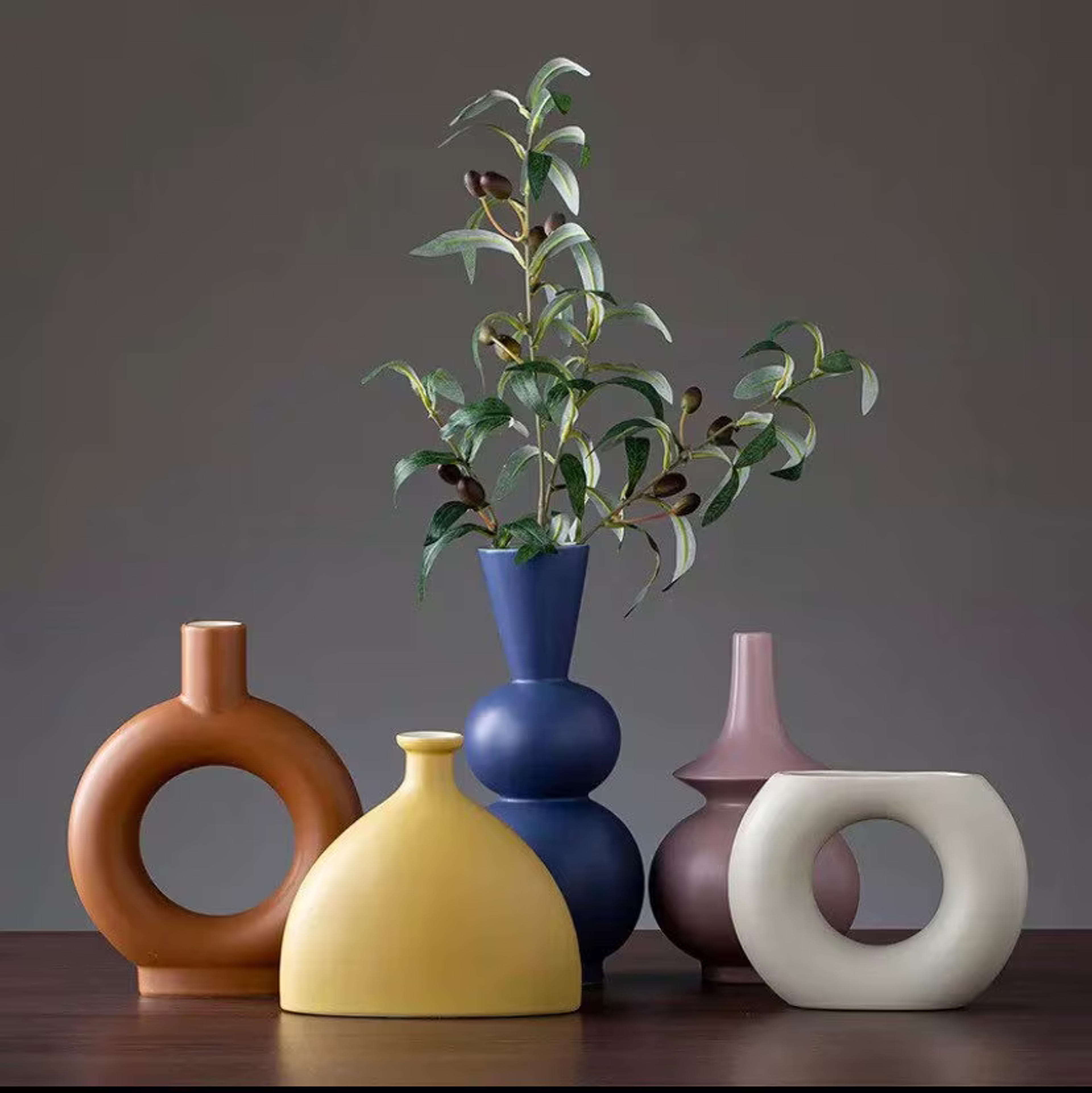 Mid-century Scandicurve Ceramic Vases Geometric Art Nouveau - Etsy