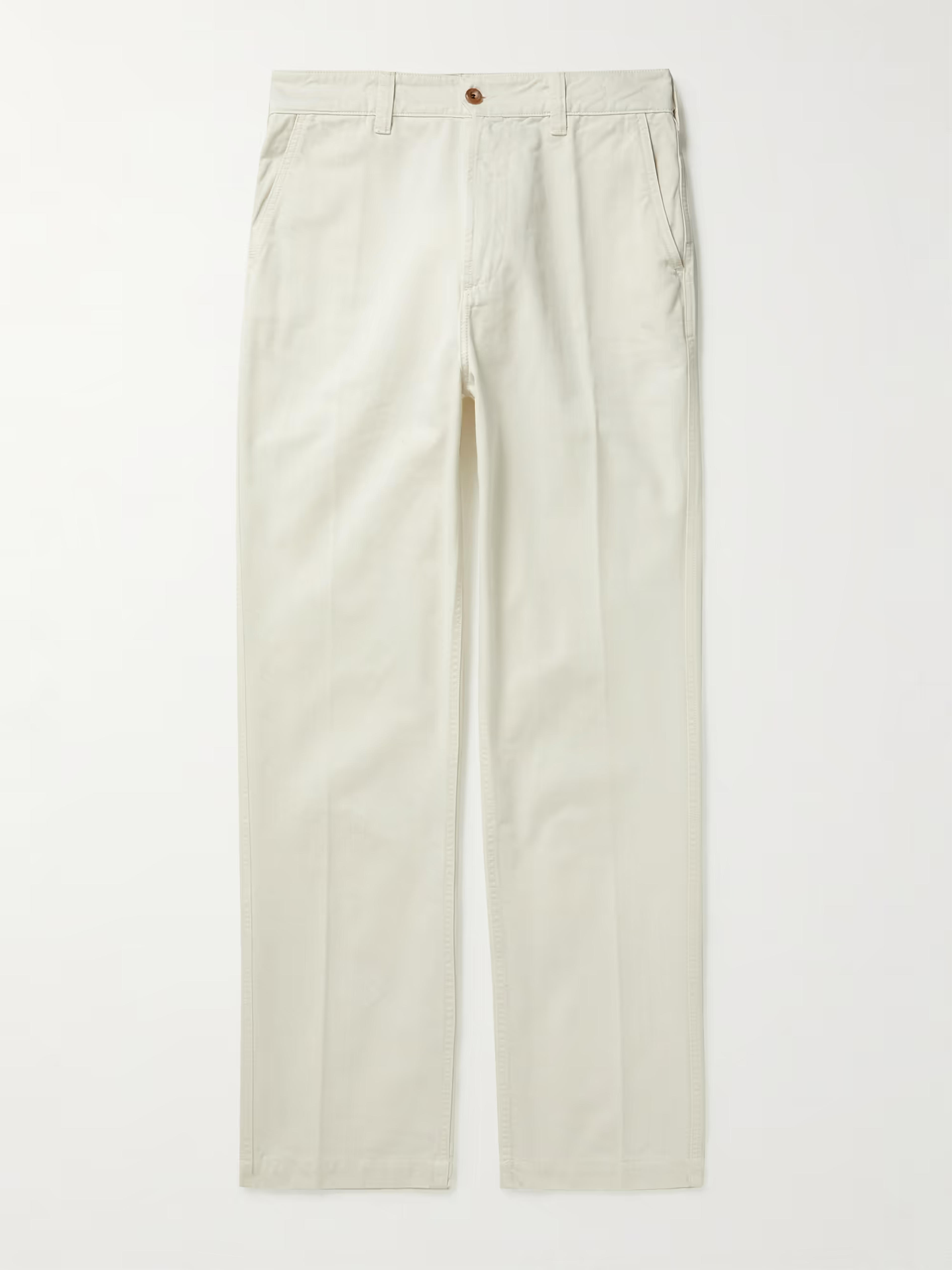 Stone Pleated Cotton-Twill Chinos | DRAKE'S | MR PORTER