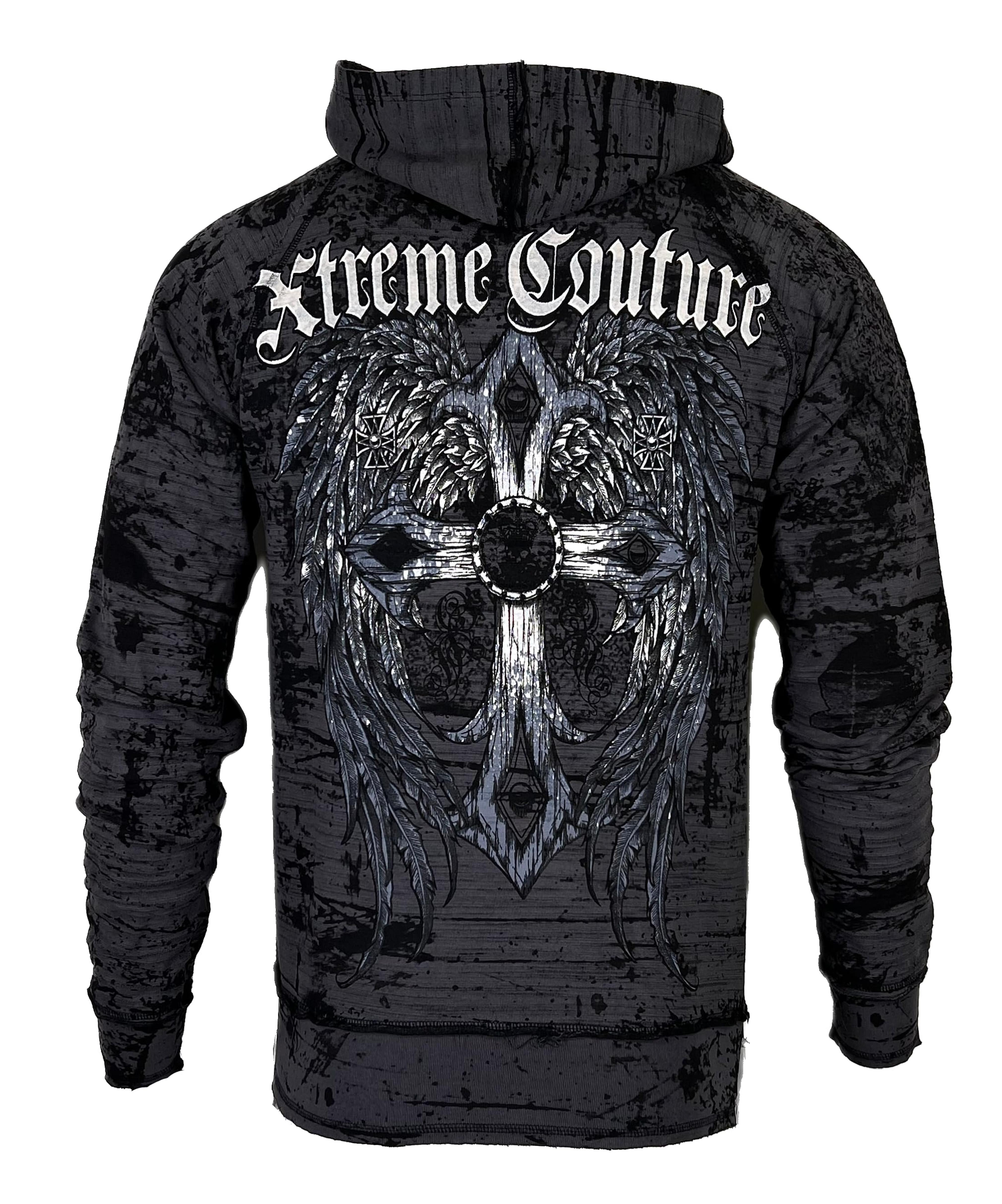 Xtreme Couture by Affliction Men's Hoodie SUPERIOR HEIST (XL) Gray