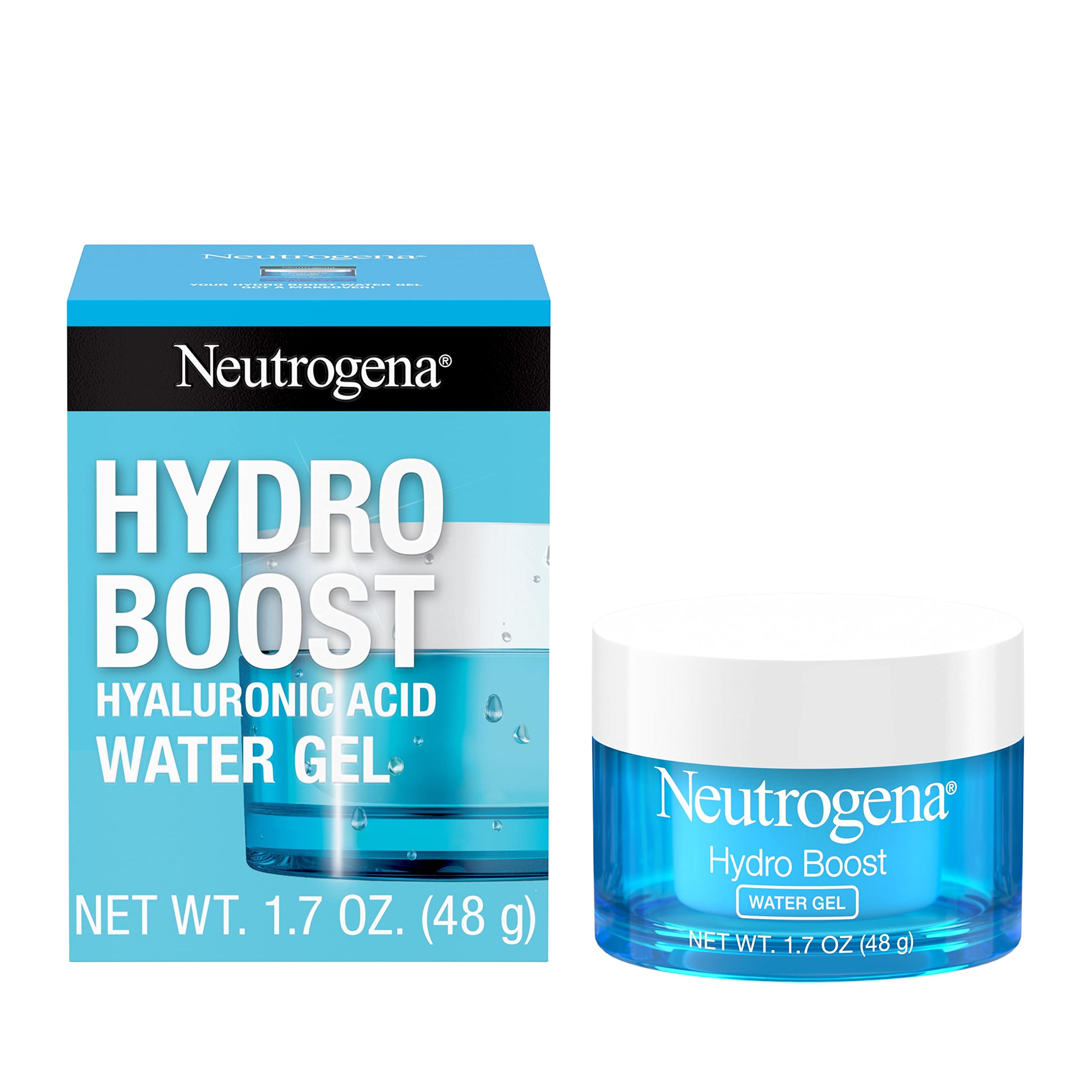 Neutrogena Hydro Boost Hyaluronic Acid Hydrating Water Gel Daily Face Moisturizer for Dry Skin, Oil-Free, Non-Comedogenic Face Lotion, 1.7 fl. Oz