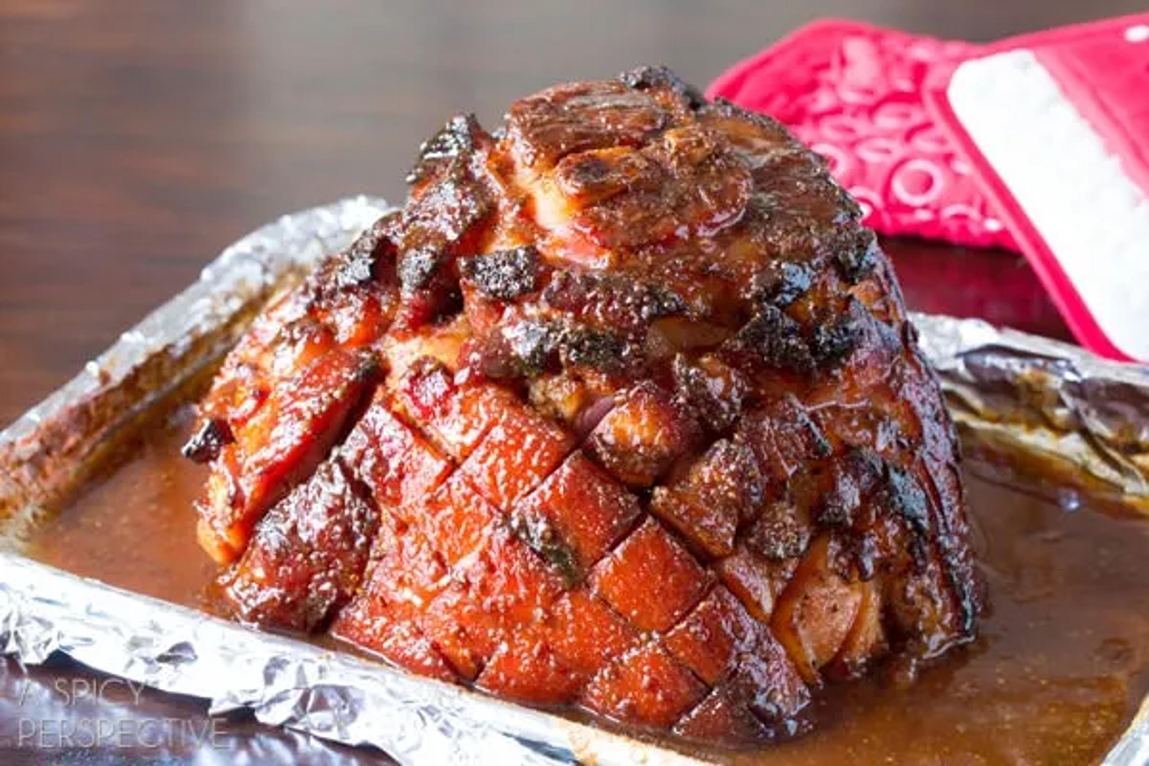 Brown Sugar Ham (Baked Ham Glaze) - A Spicy Perspective