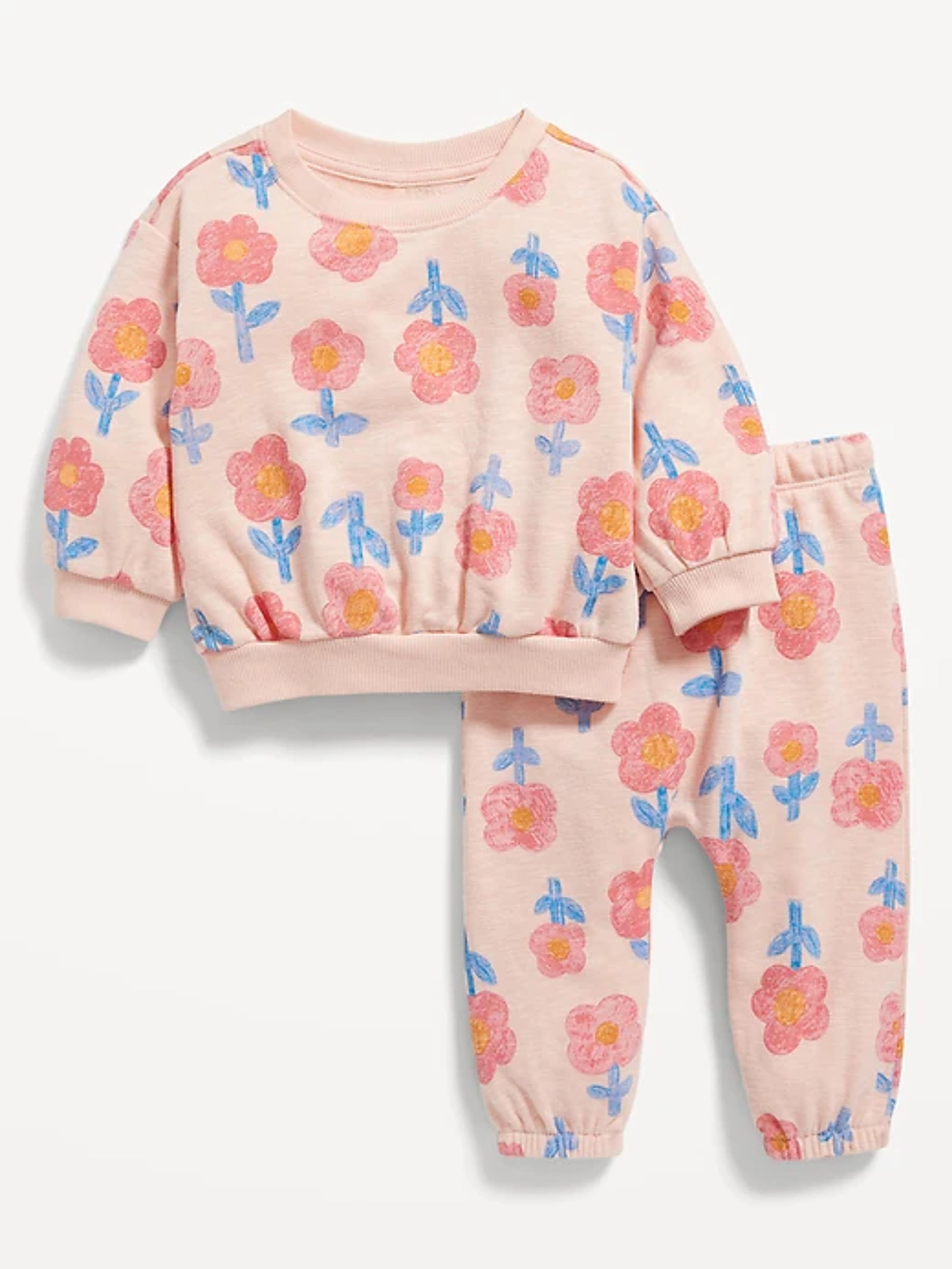 Unisex Printed Sweatshirt & Jogger Sweatpants Set for Baby | Old Navy