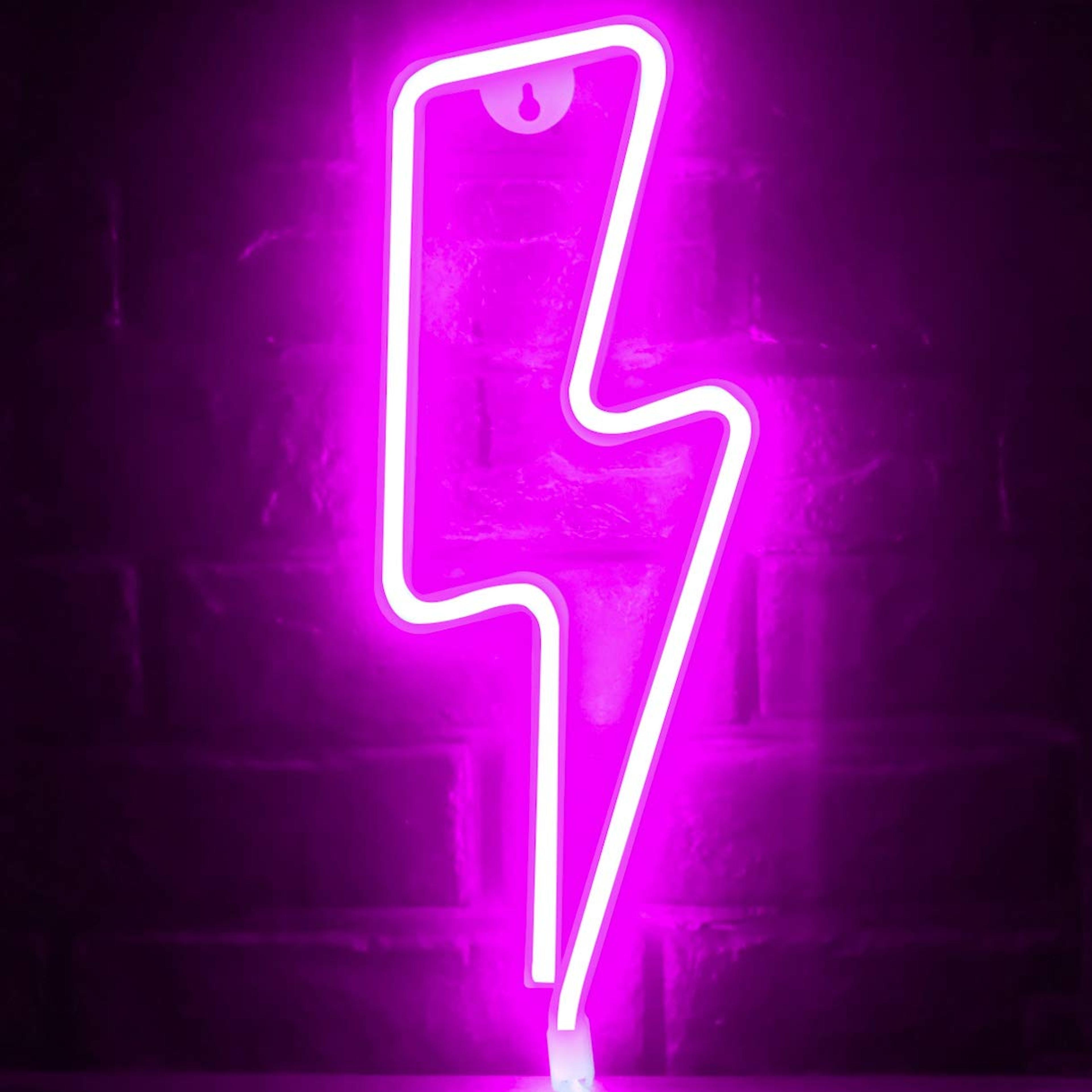 Funpeny Christmas LED Neon Decorative Light, Neon Sign Shaped Decor Light, Lightning Shape Indoor Decor for Christmas Decoration, Living Room, Birthday Party, Wedding Party