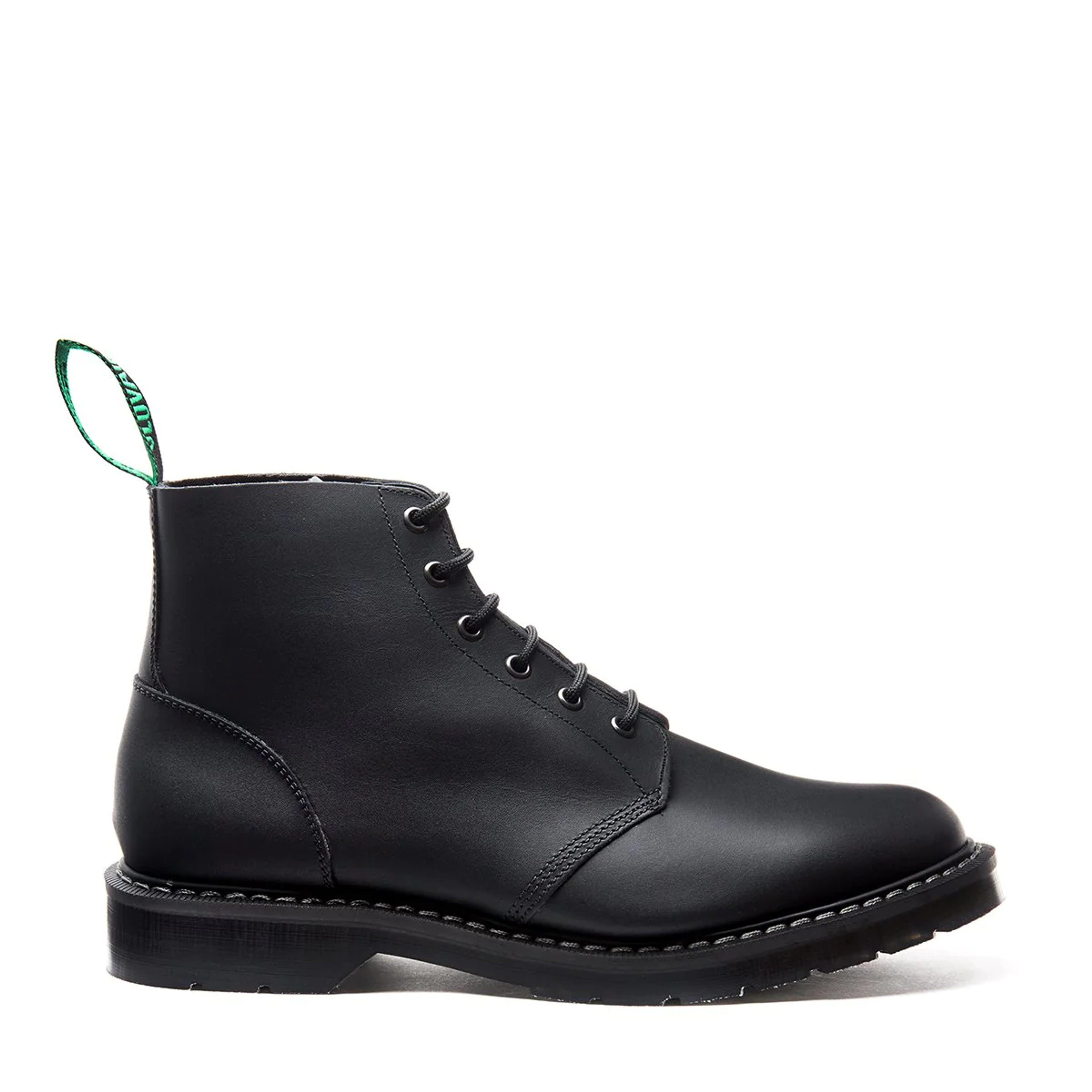 Black Greasy 6 Eye Astronaut Boot | Solovair | Handmade in England – NPS Solovair US