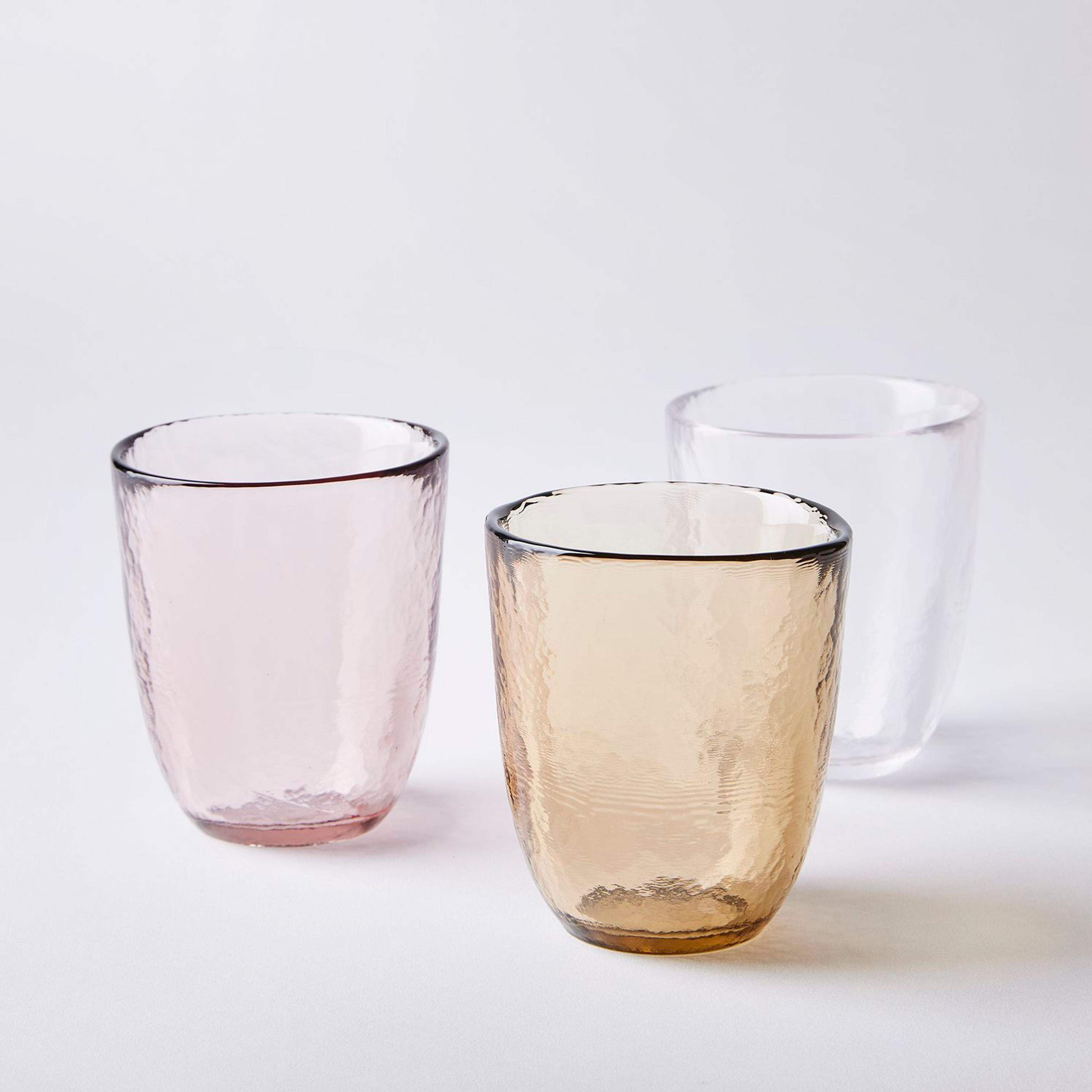 Fortessa Los Cabos Textured Glass Tumblers, 3 Colors