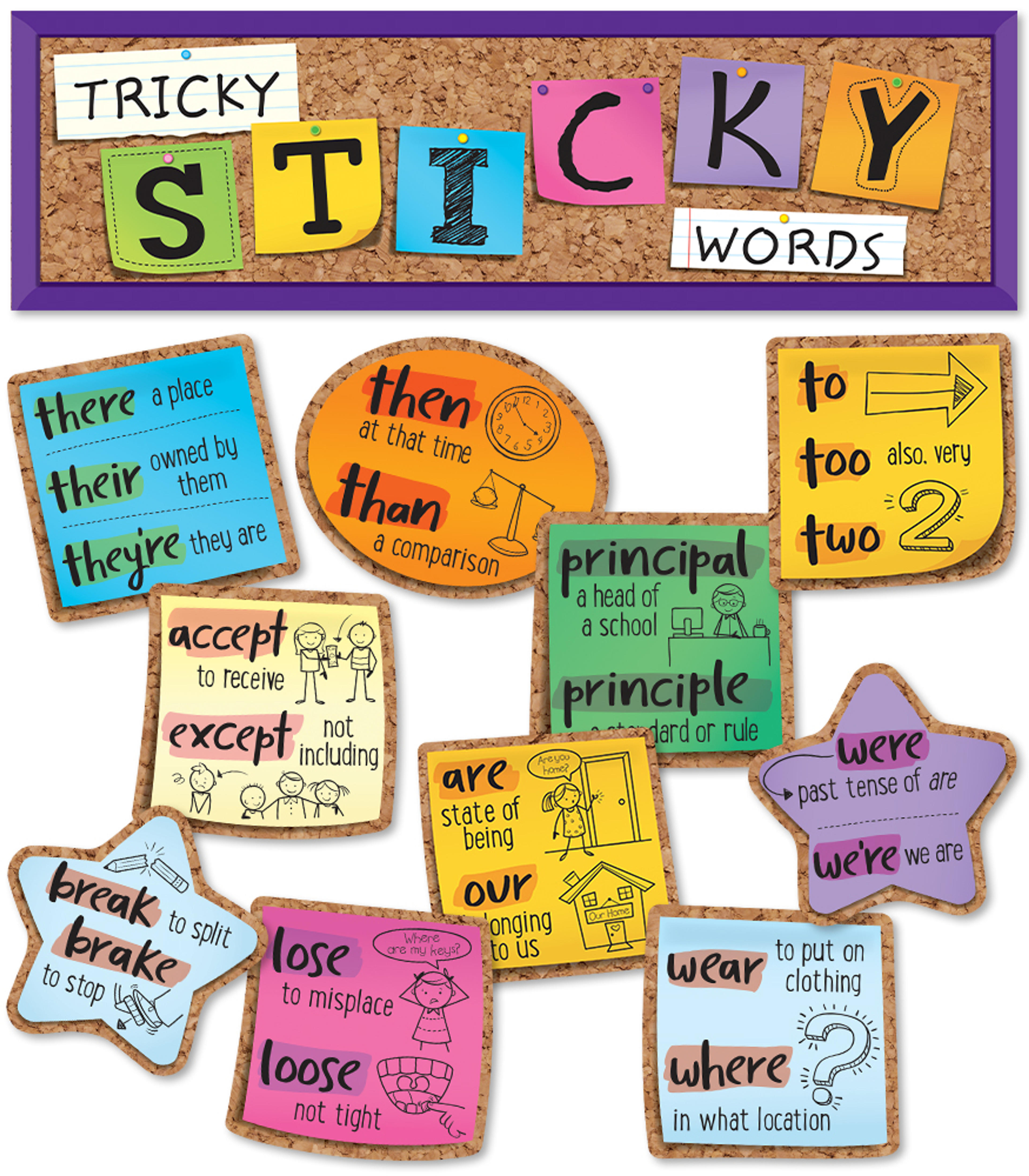 Carson Dellosa Education Tricky Sticky Words 22 pieces - Walmart.com