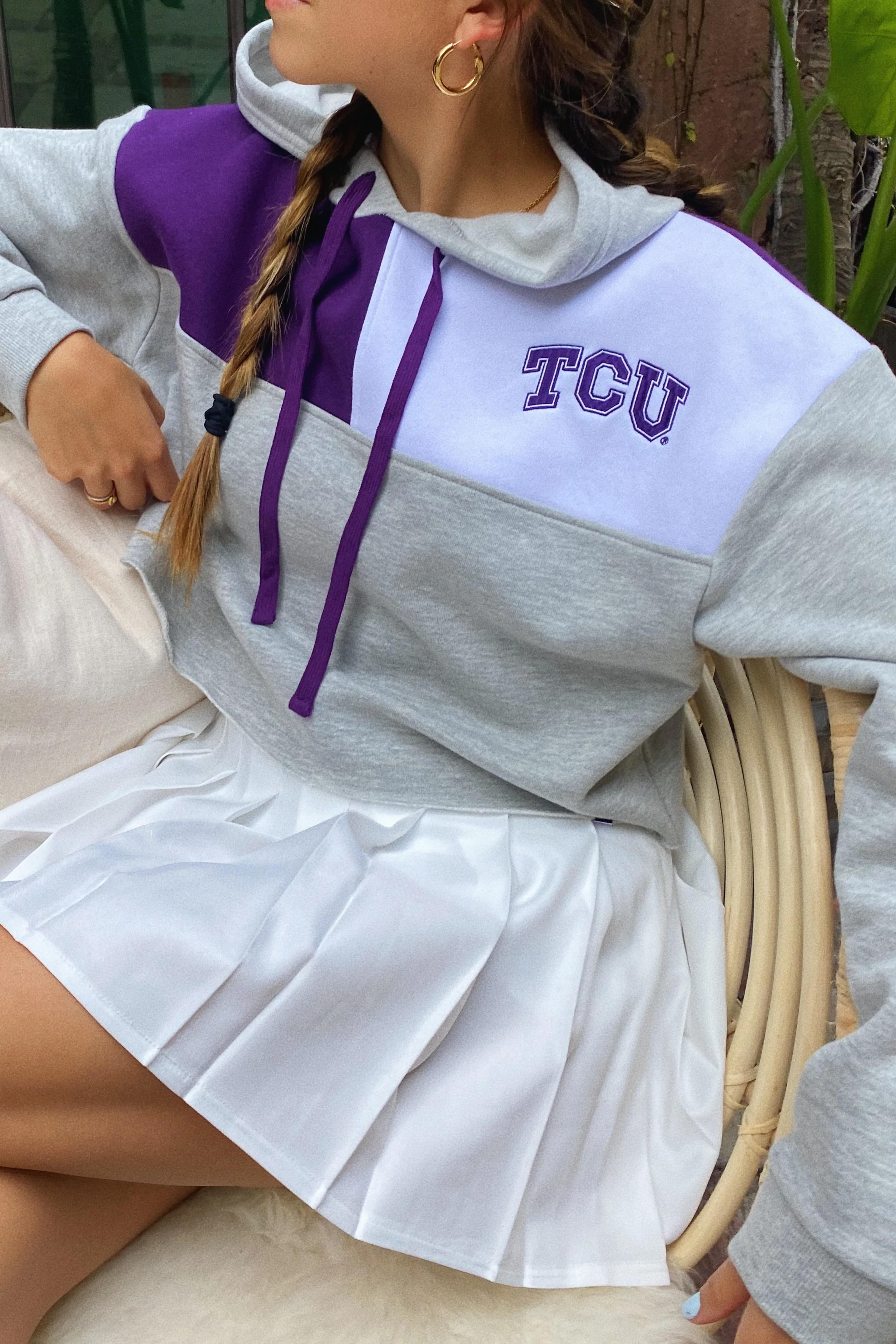 TCU University Color-Block Hoodie