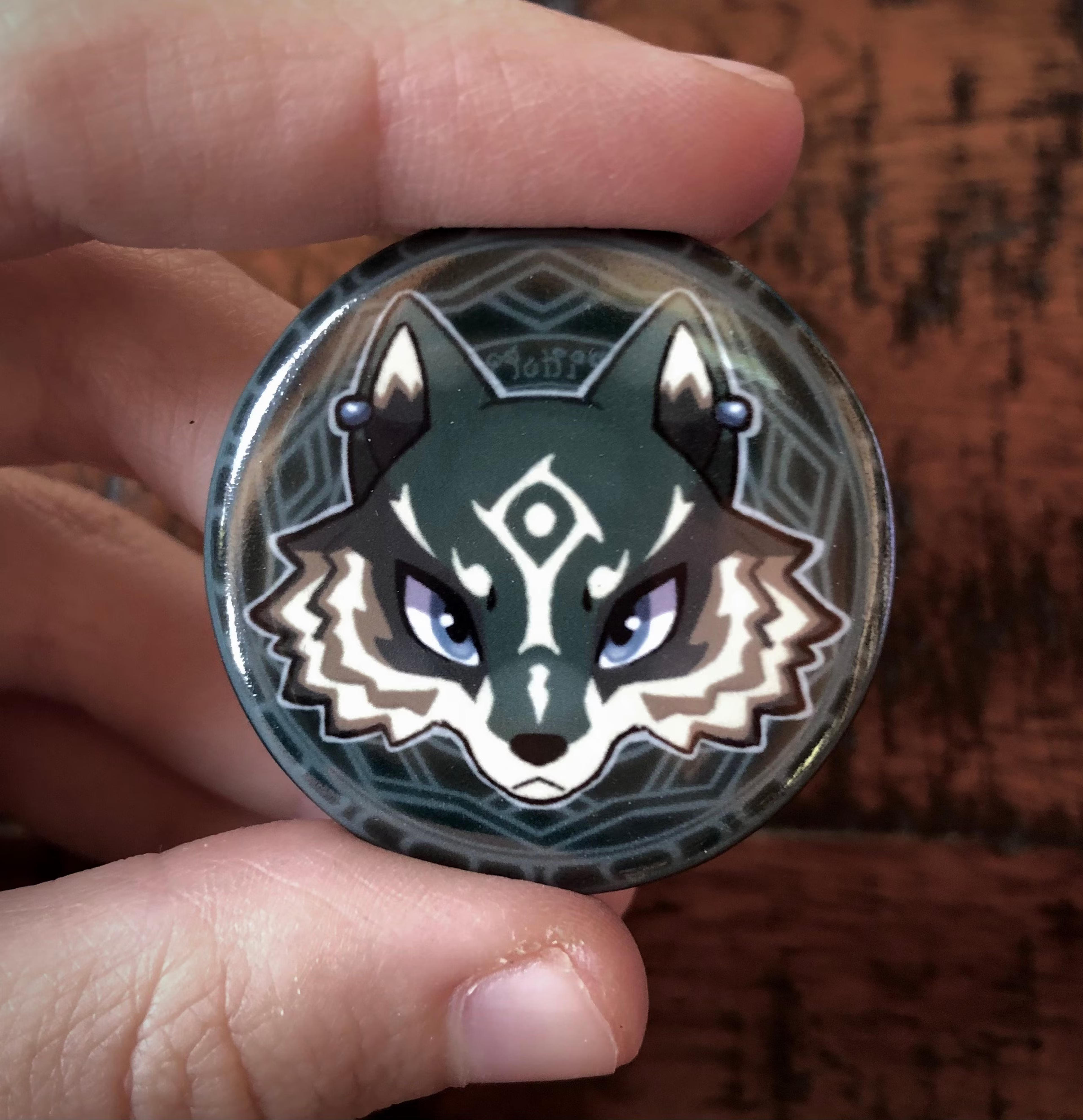 Legend of Zelda: Twilight Princess Wolf Link Button - Etsy UK