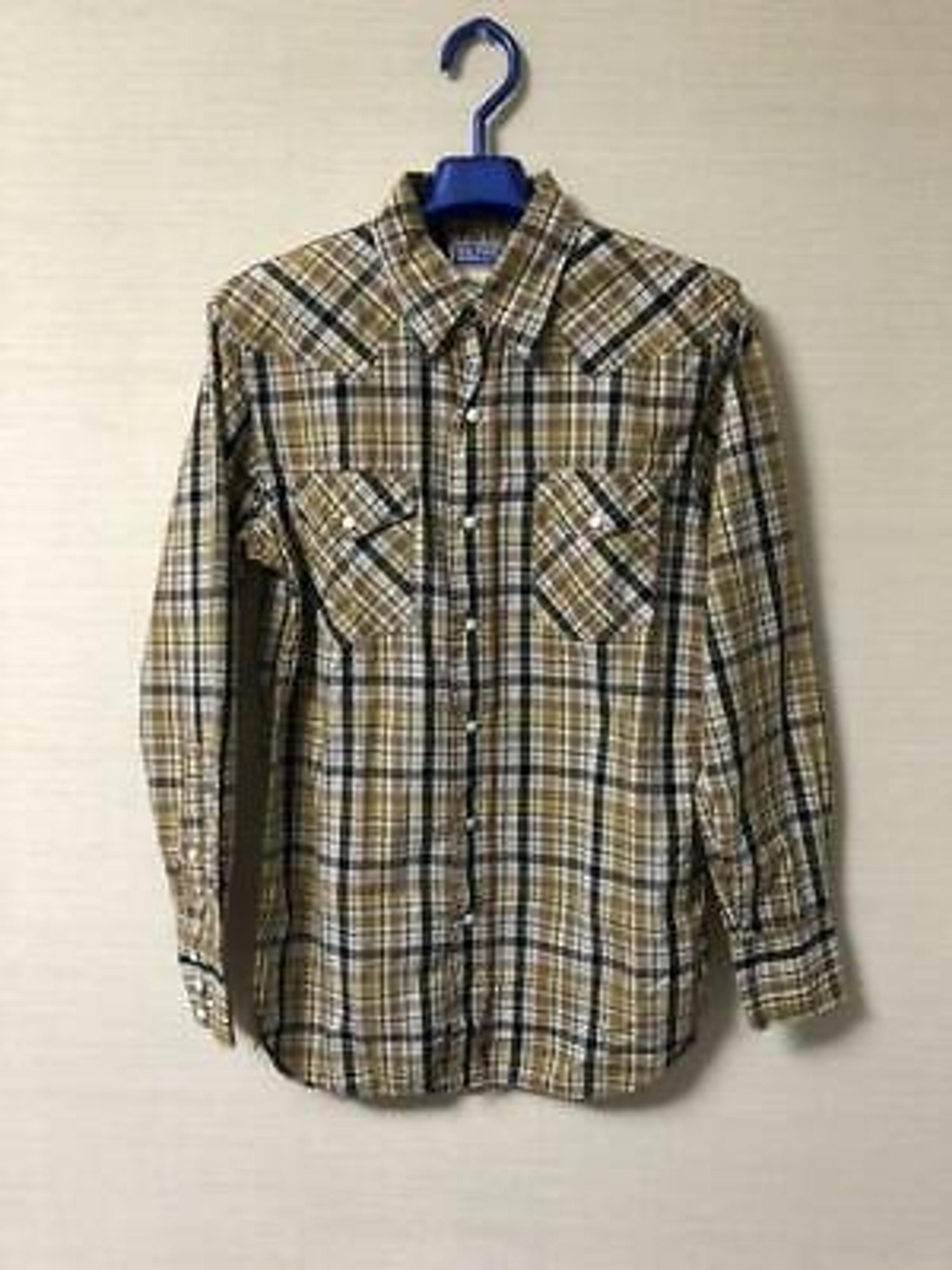 THE REAL McCOY'S TAXI DRIVER Nel Flannel Shirt 14 Yellow Men Authentic Used