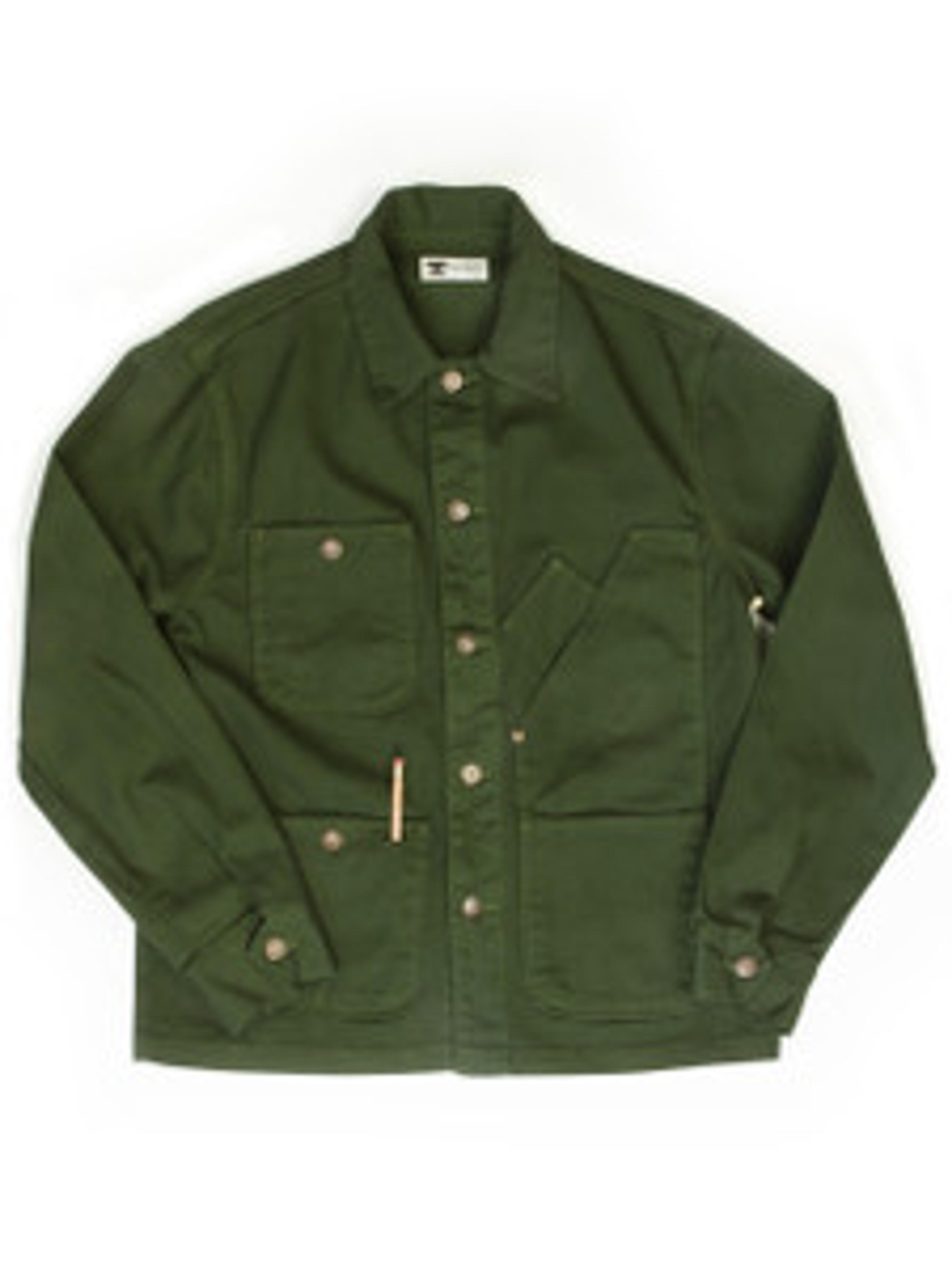 Coverall Jacket - Garment Dyed Green - Tellason