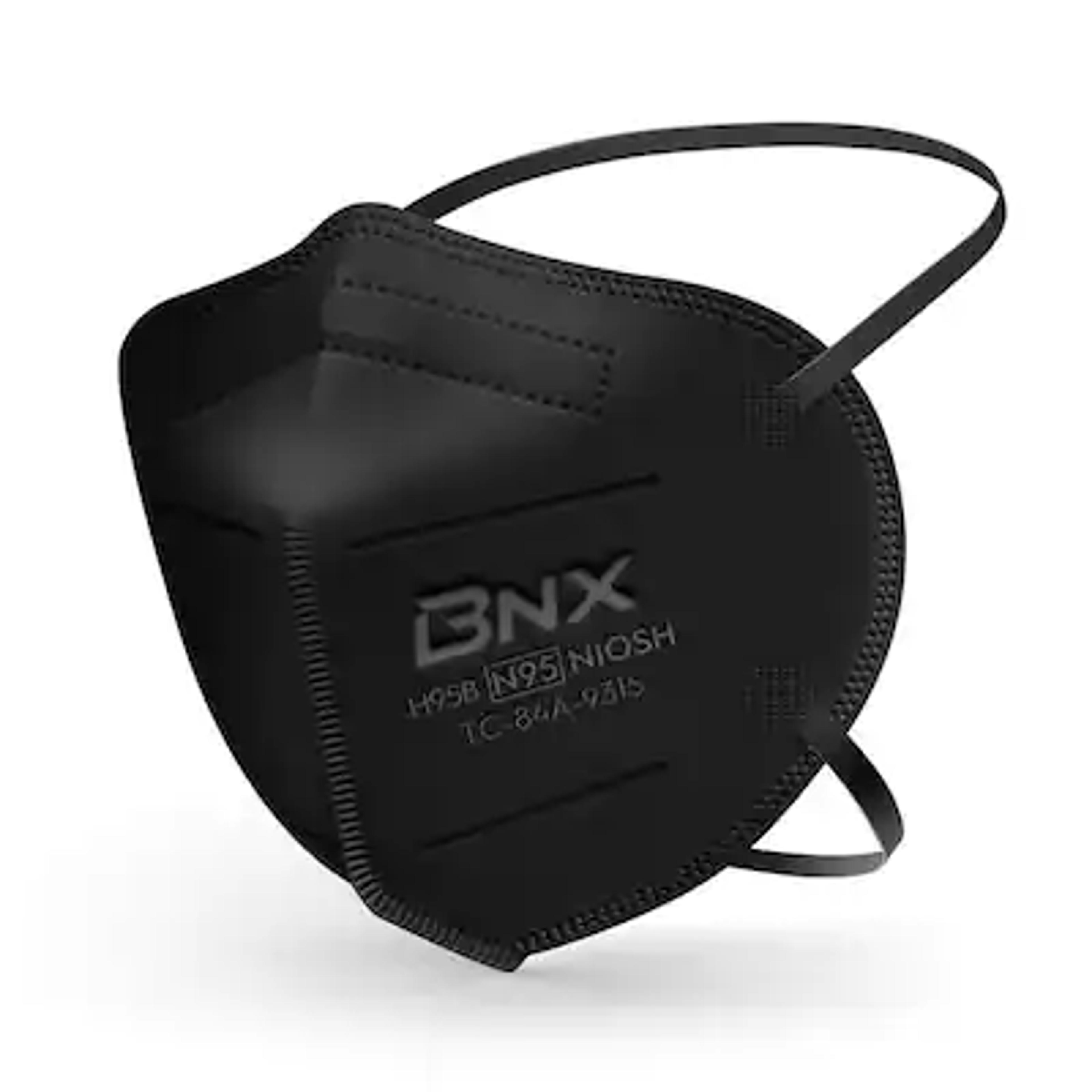 10-Pack BNX N95 Mask Black Respirator, NIOSH Approval # TC-84A-9315 White (Headband H95B Black) V2