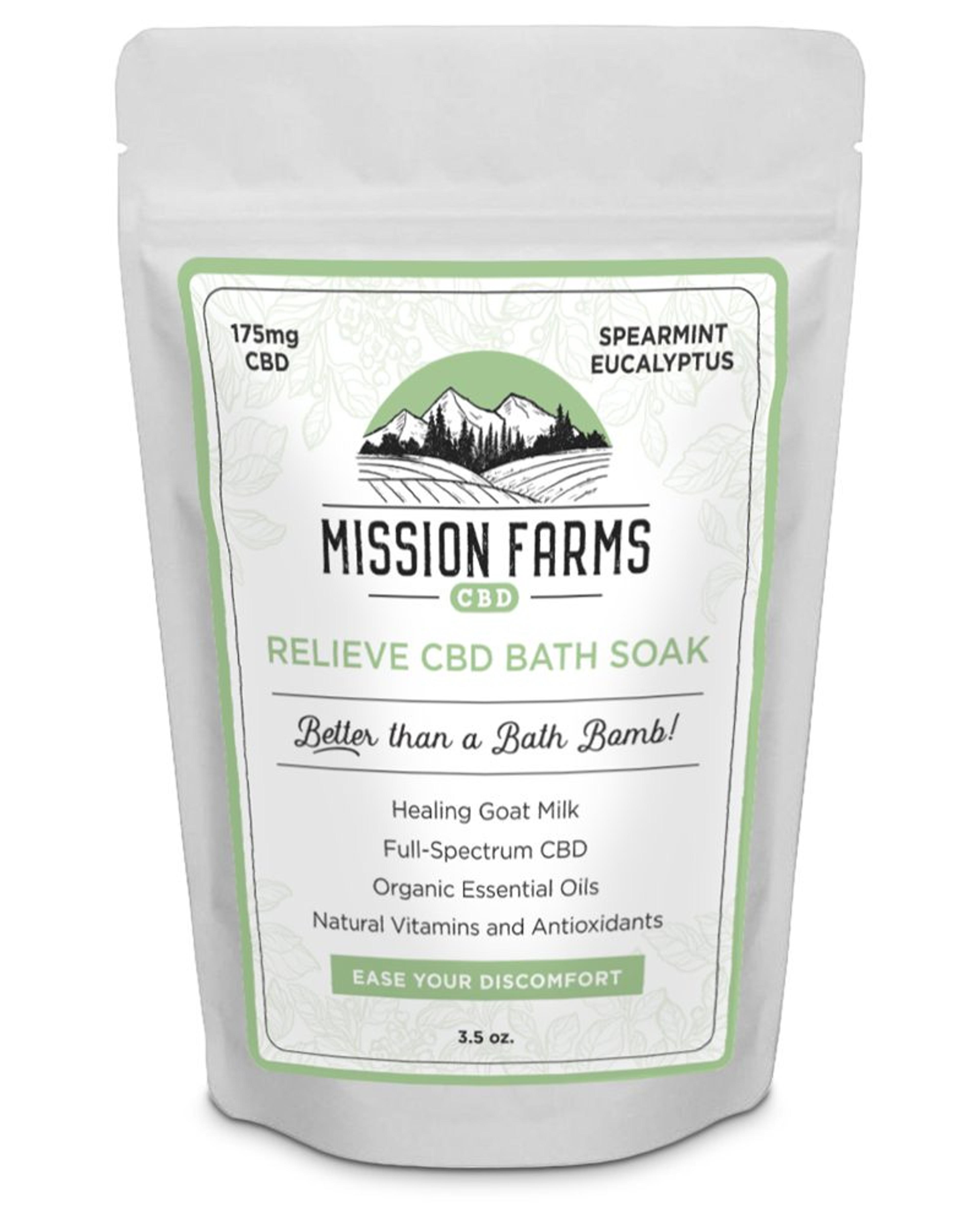 Relieve CBD Bath Soak - Mission Farms CBD