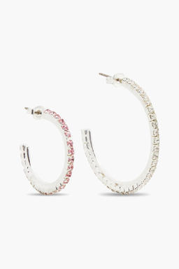 Silver Rhodium-plated crystal hoop earrings | Sale up to 70% off | THE OUTNET | MAGDA BUTRYM | THE OUTNET