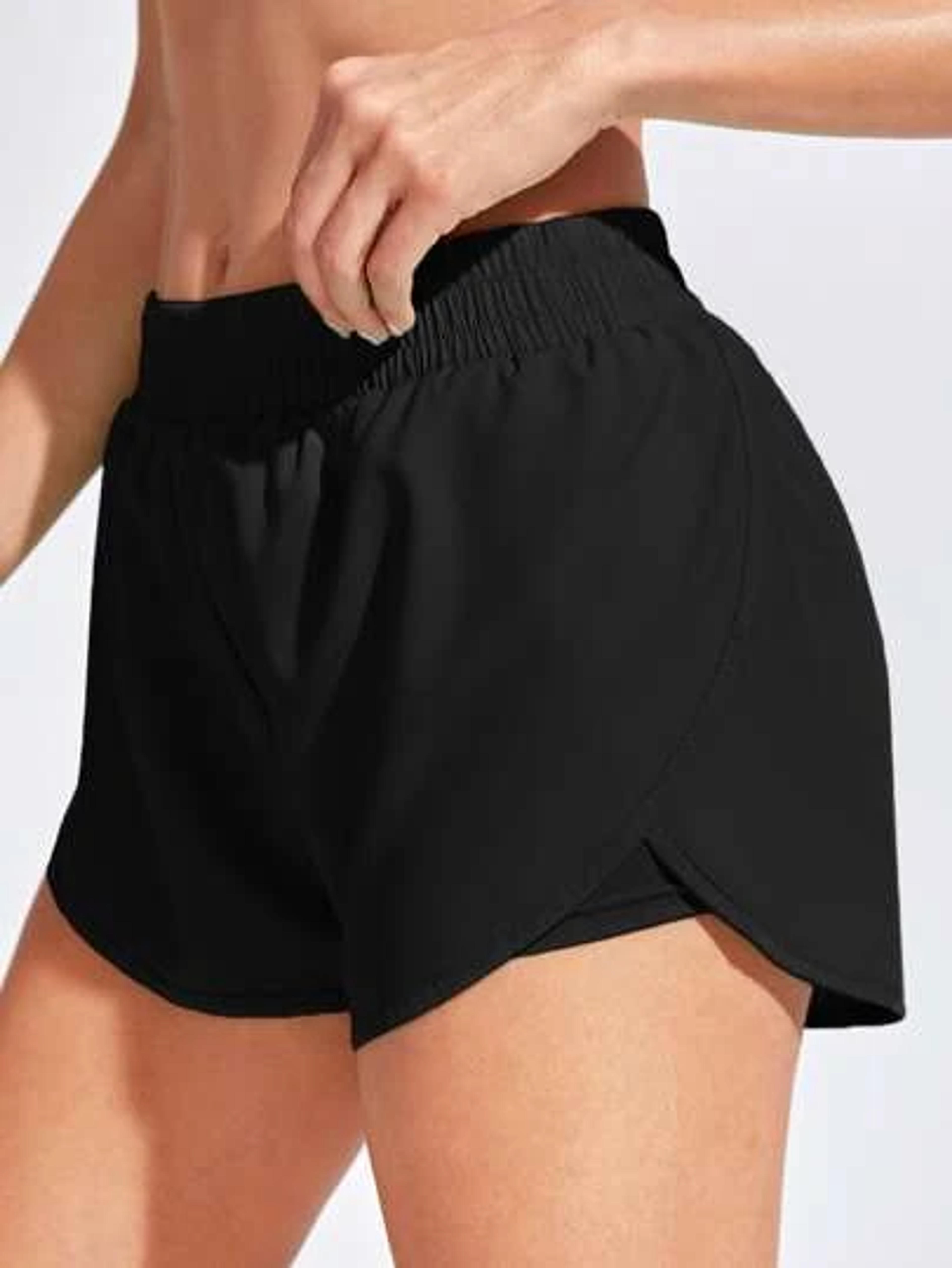 Active High-Rise Tulip Hem Shorts